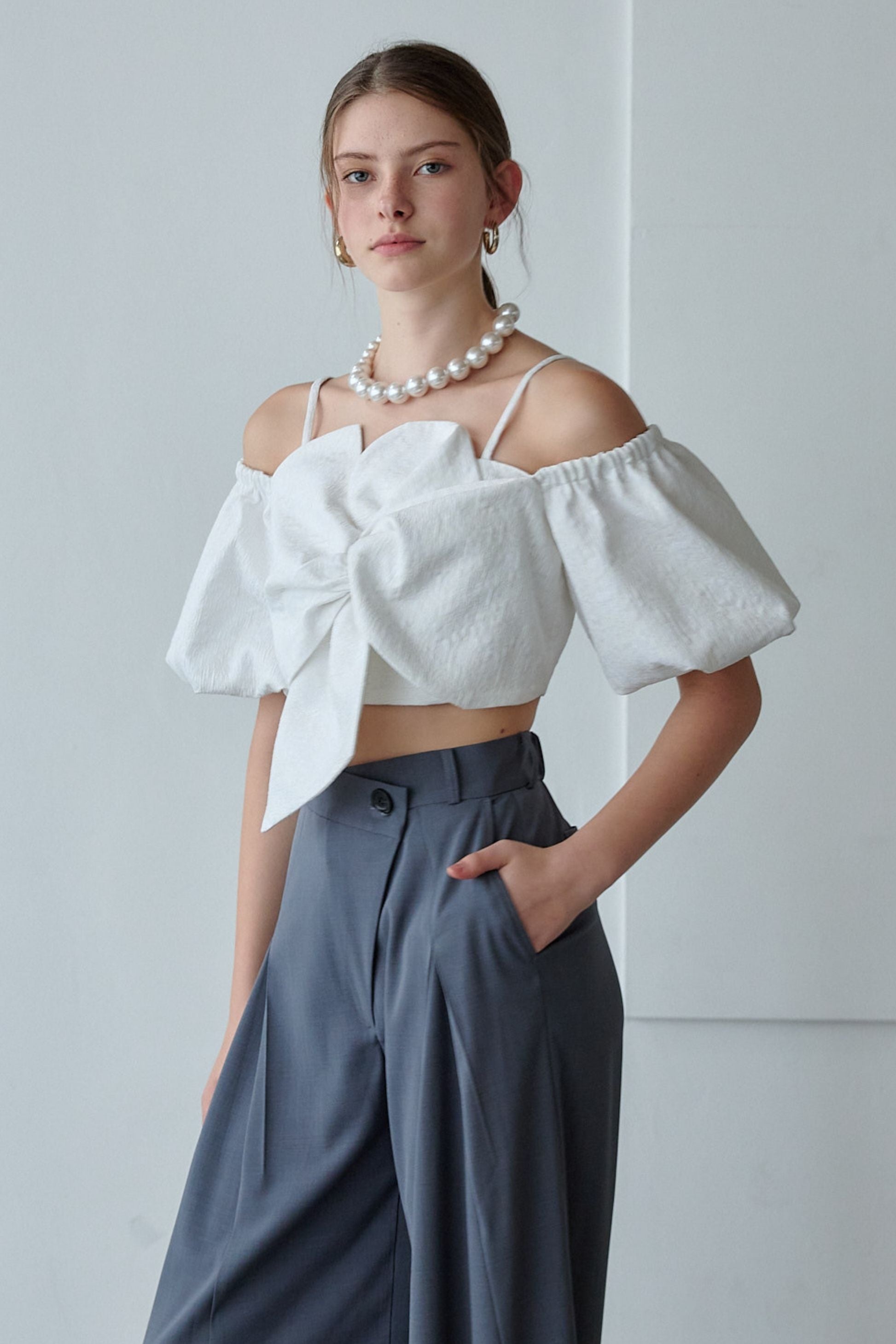Volume ribbon cami