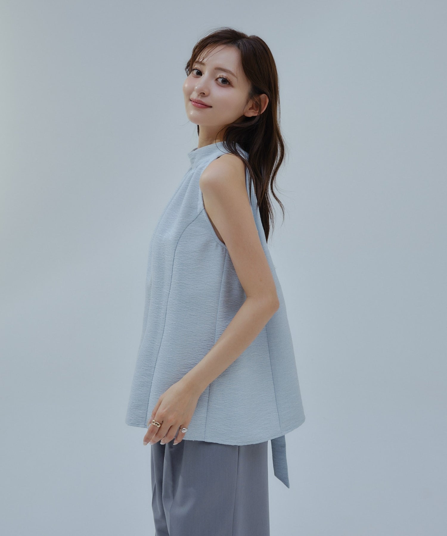Halter neck tweed tops