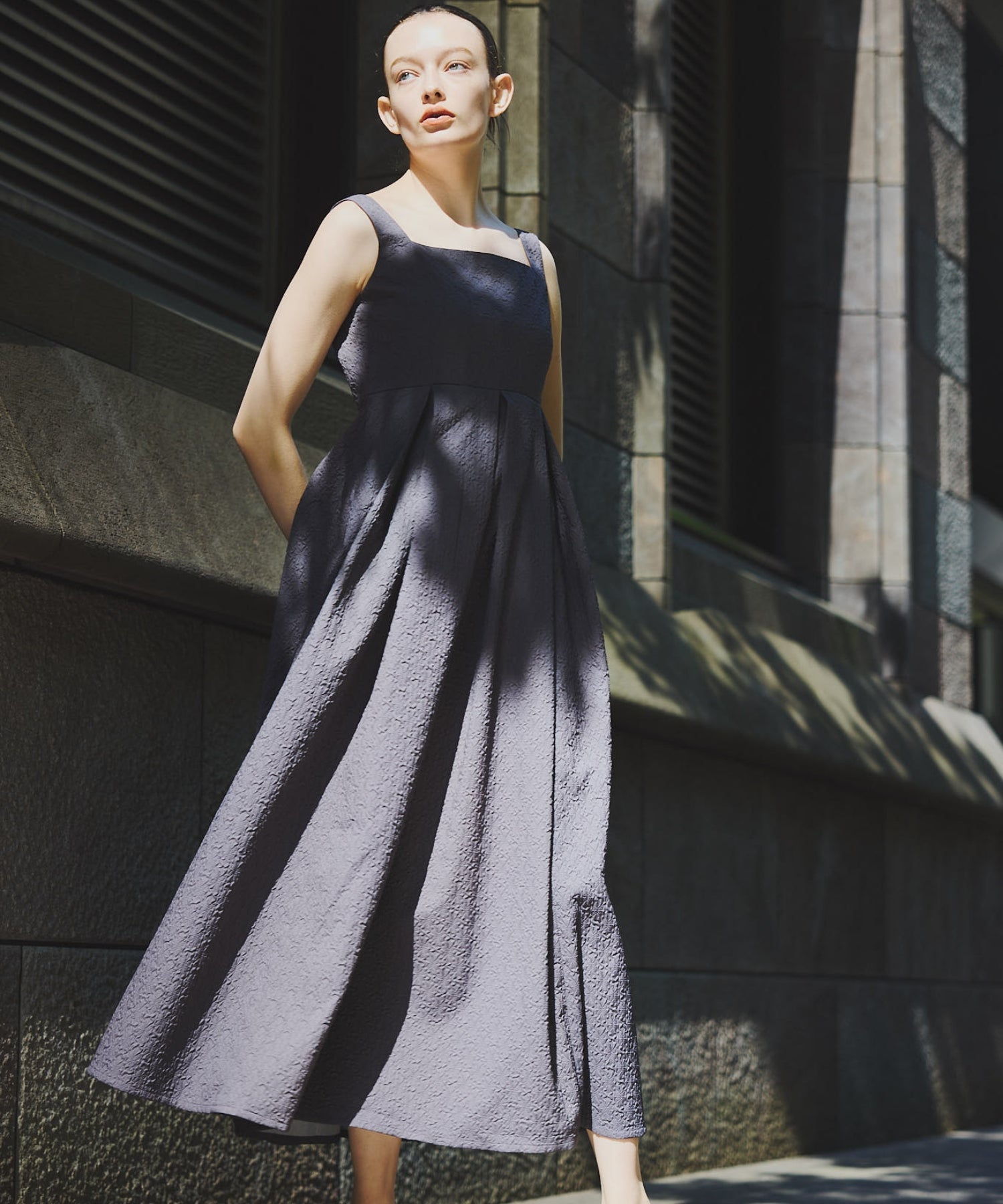 Emboss camisole one-piece