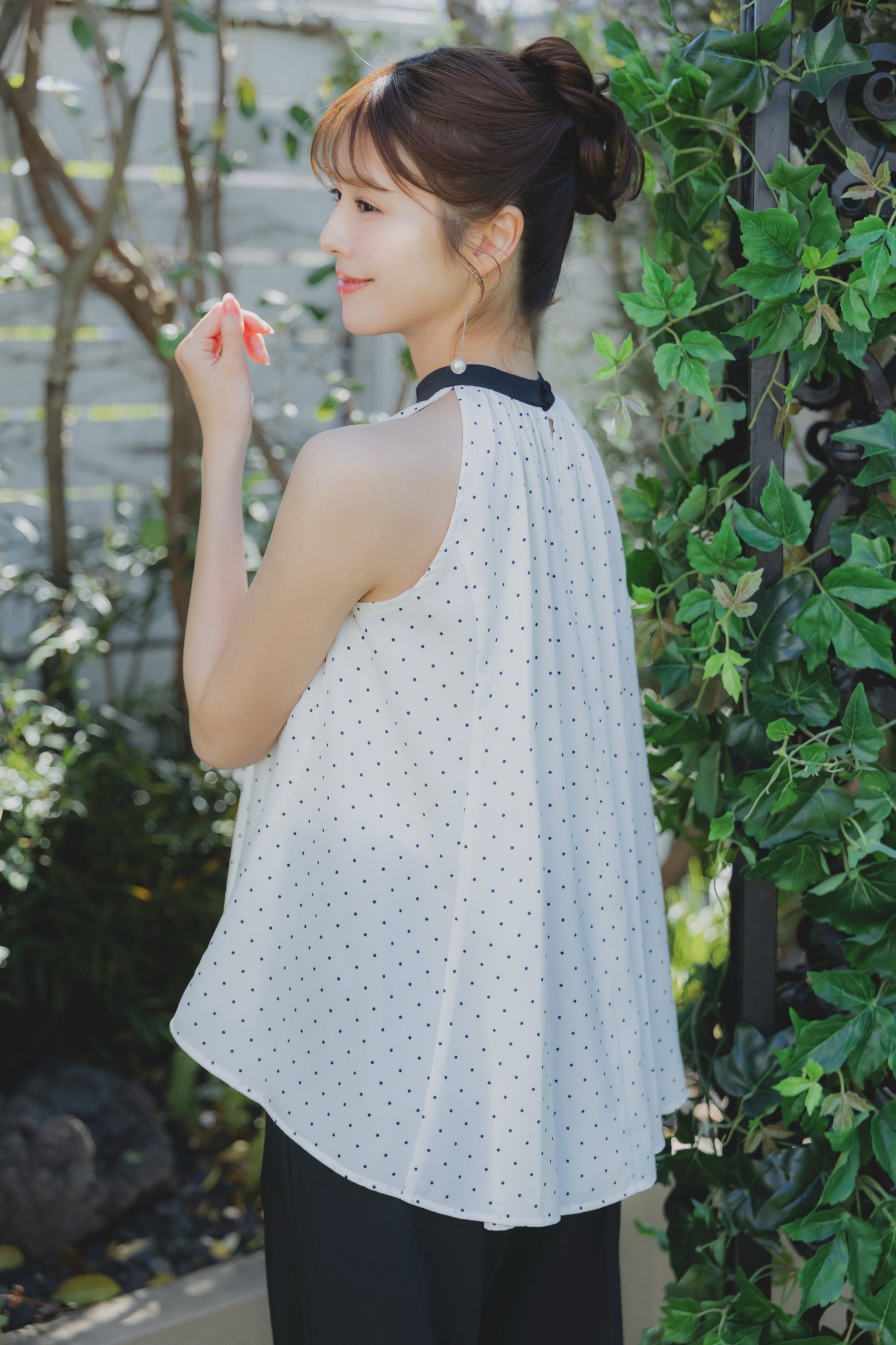 シフォンフレアブラウス