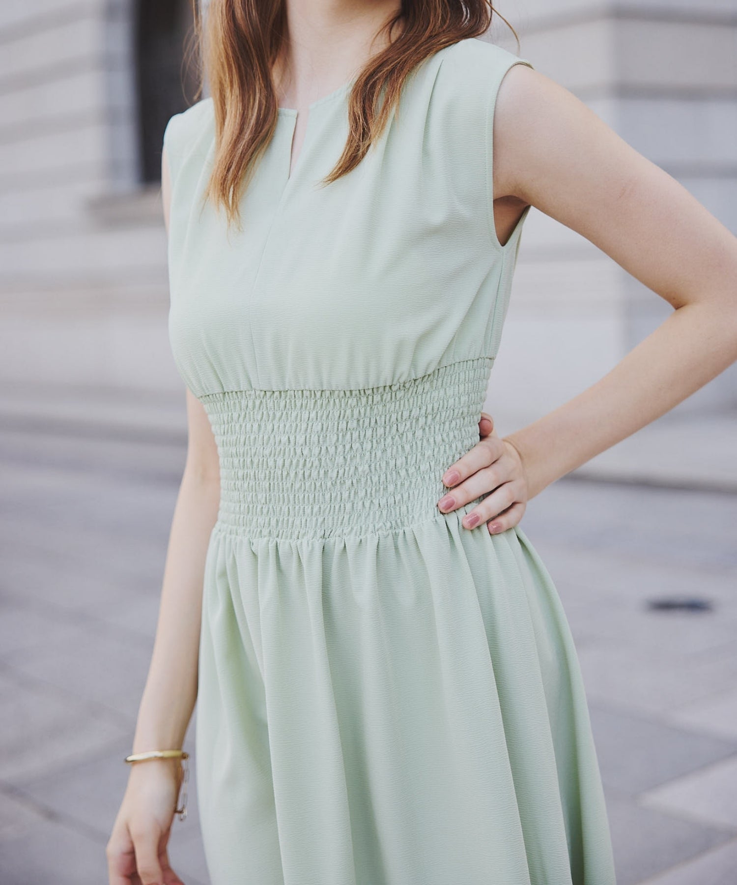 Keyneck gather onepiece【Mint】