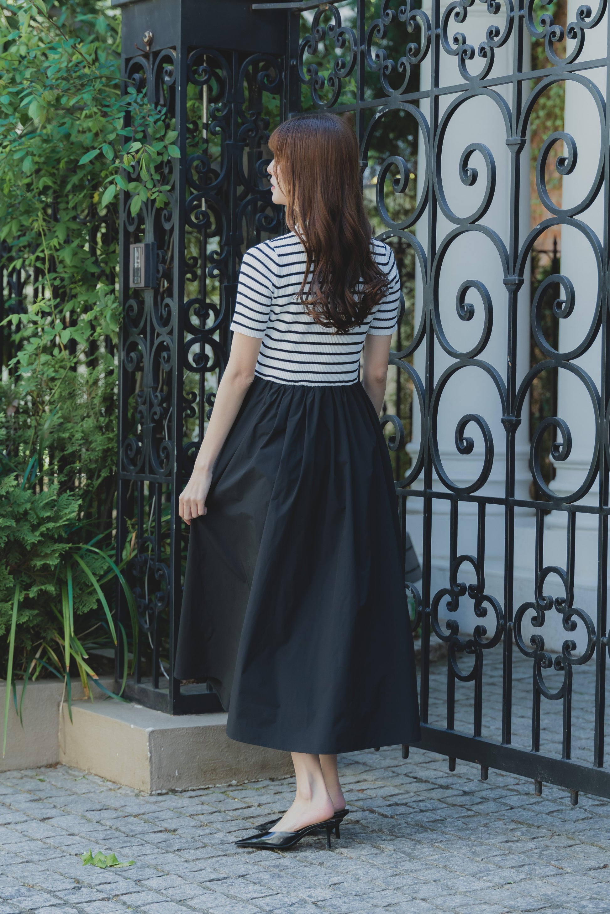 バイカラードッキングワンピース