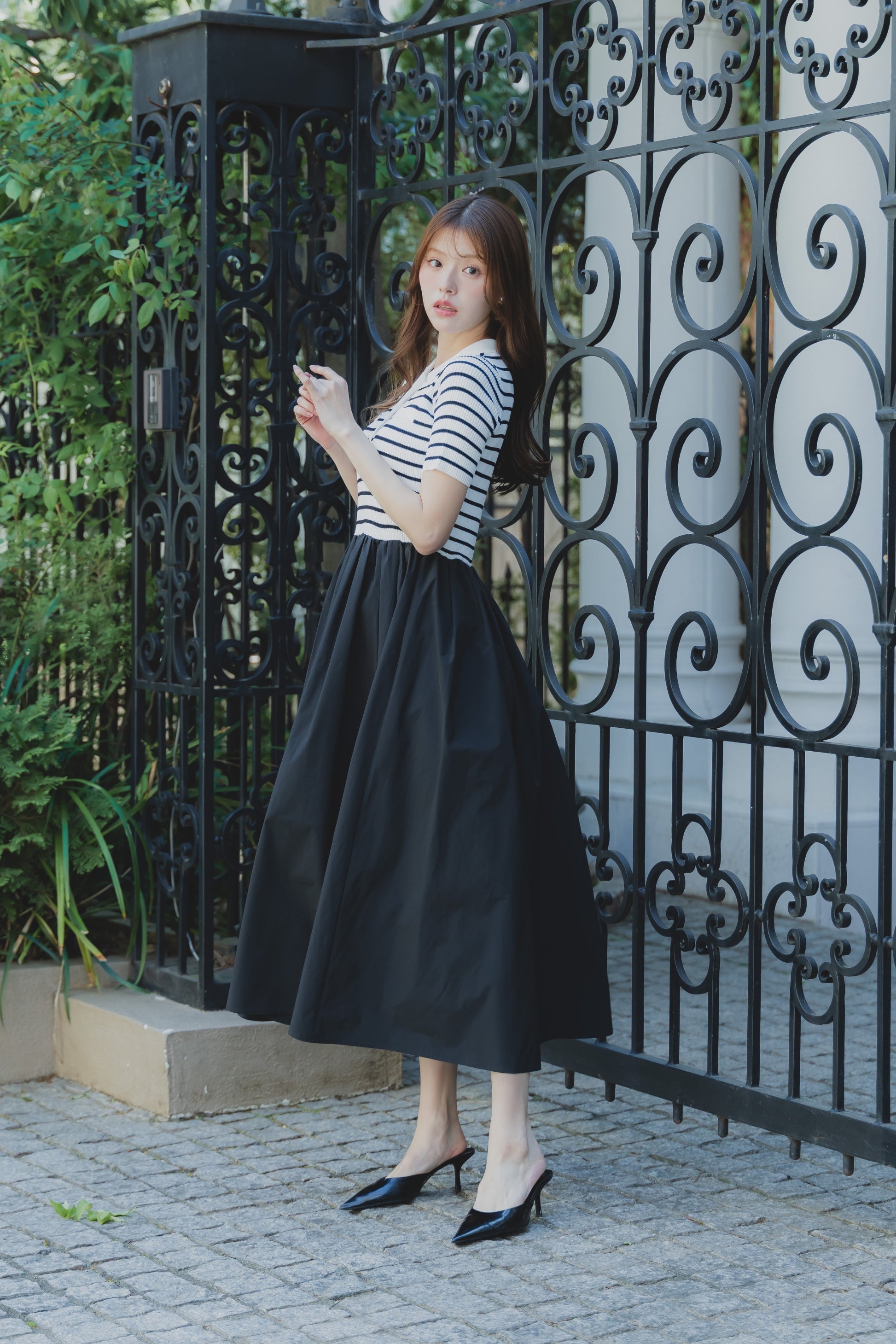 バイカラードッキングワンピース