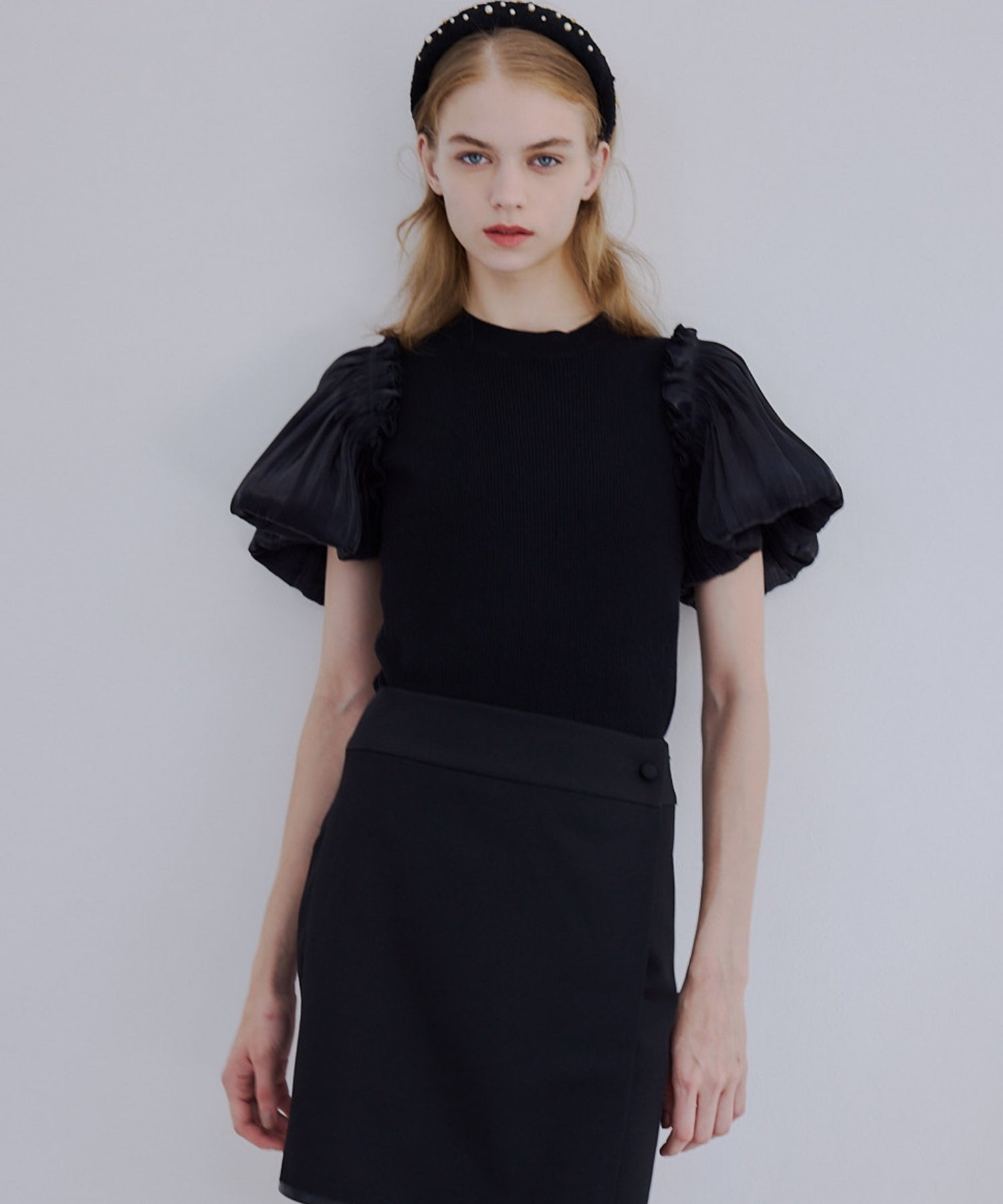 【SALE 】Puff sleeve knit tops