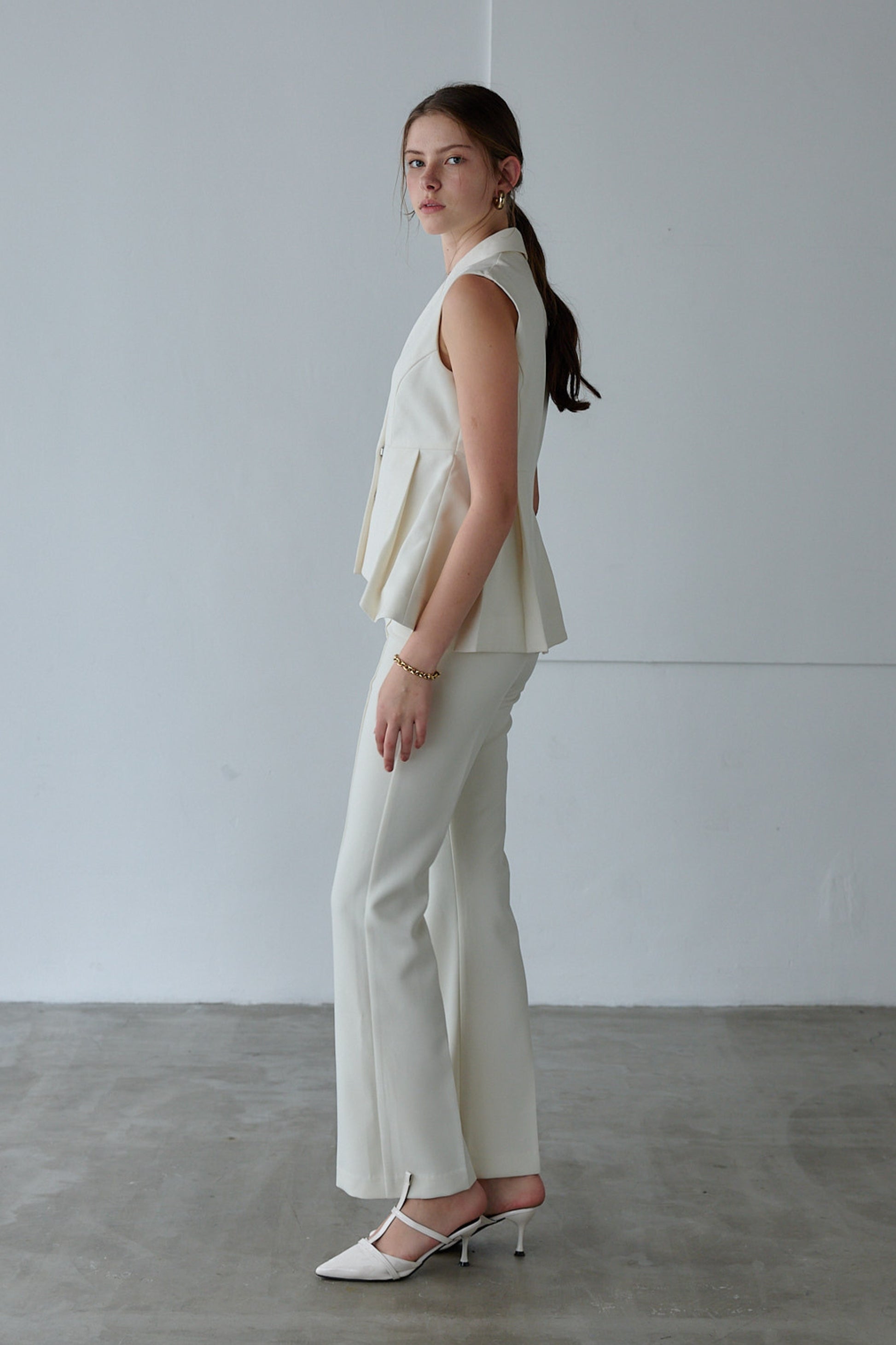 Peplum vest tops