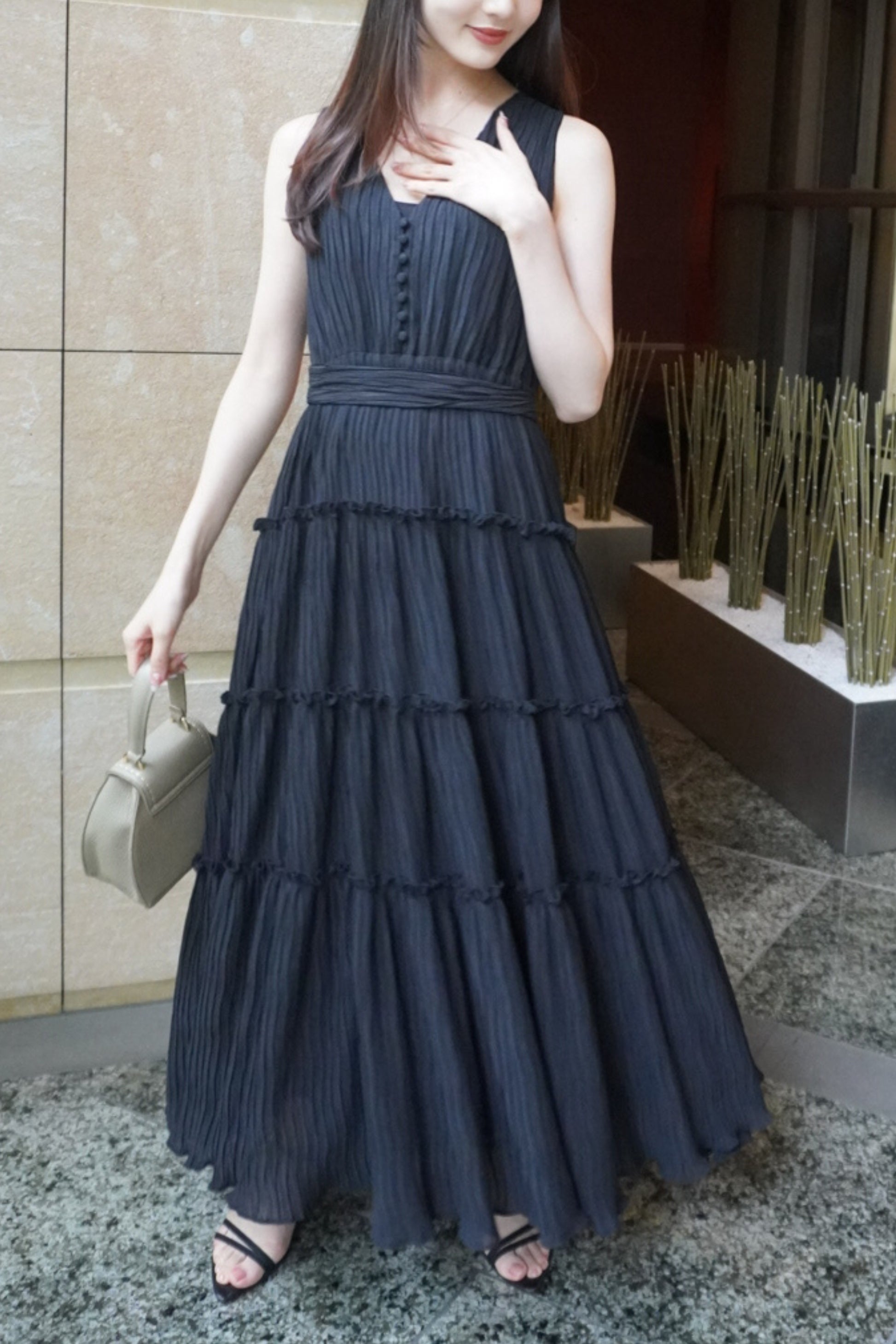 Tiered flare one-piece
