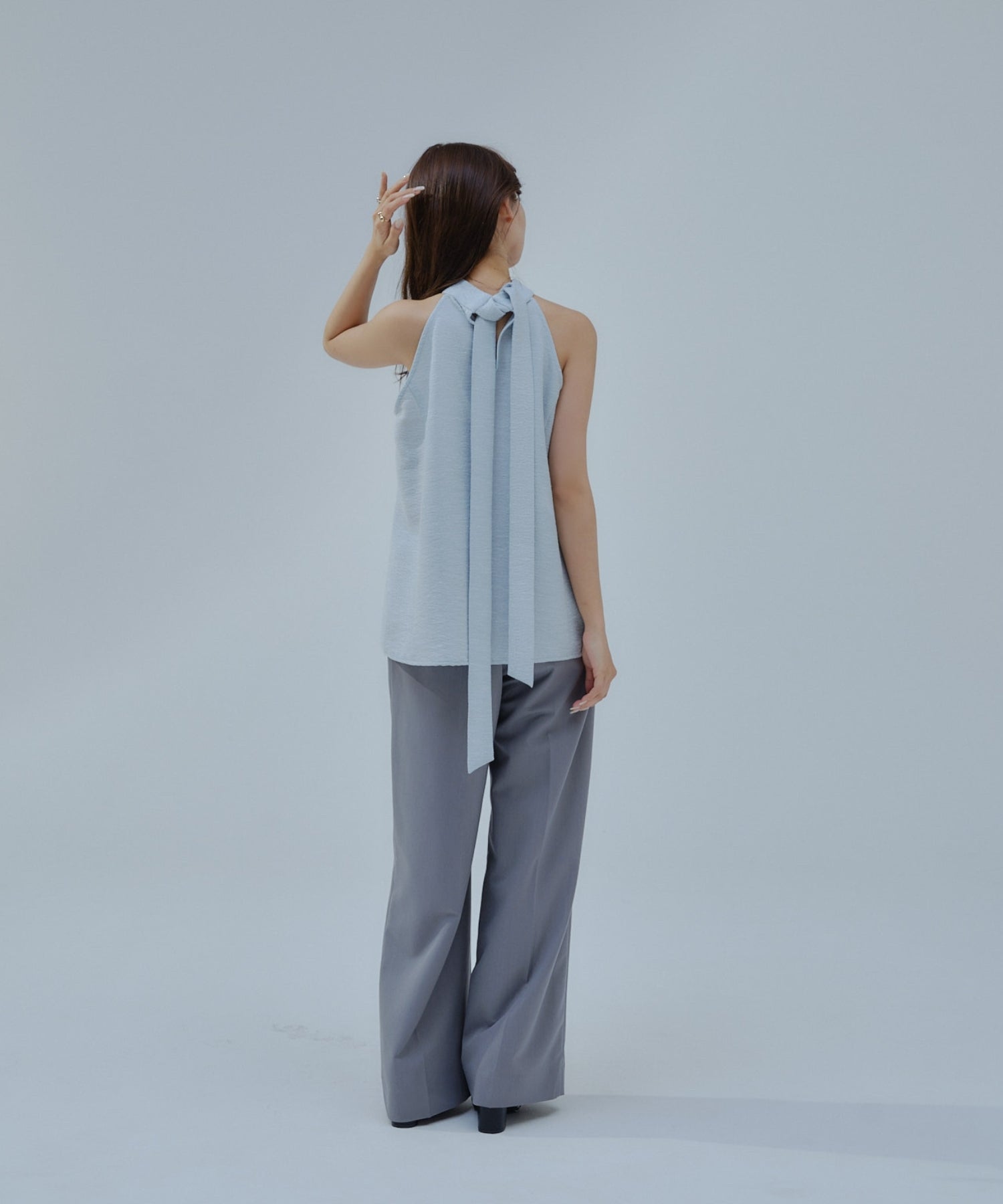 Halter neck tweed tops