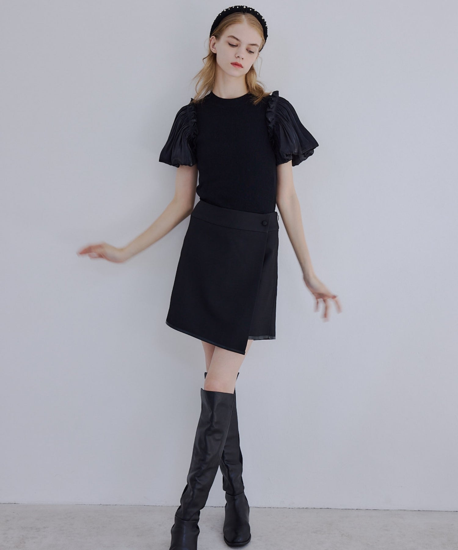 Slit skort【Black】