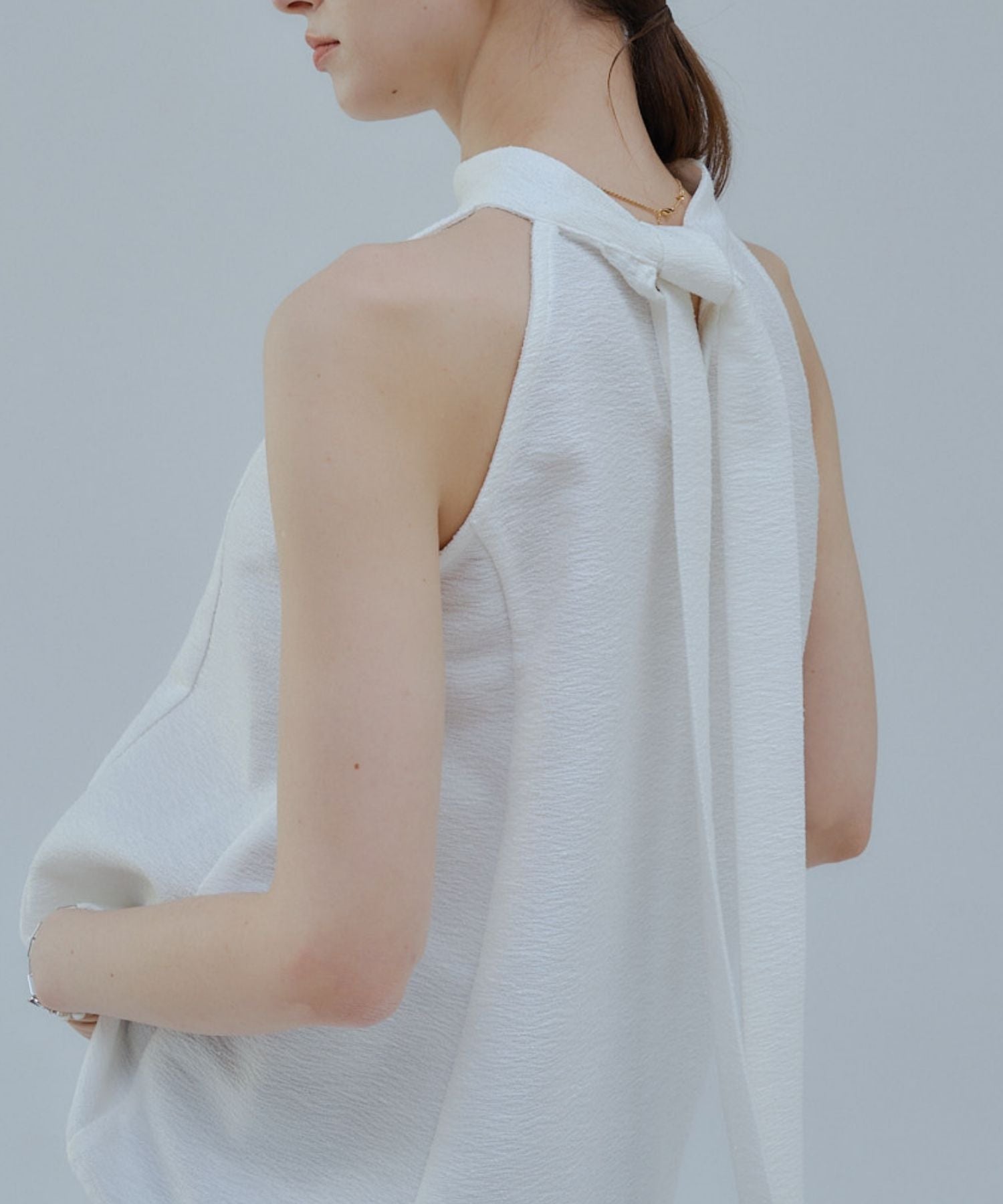 Halter neck tweed tops