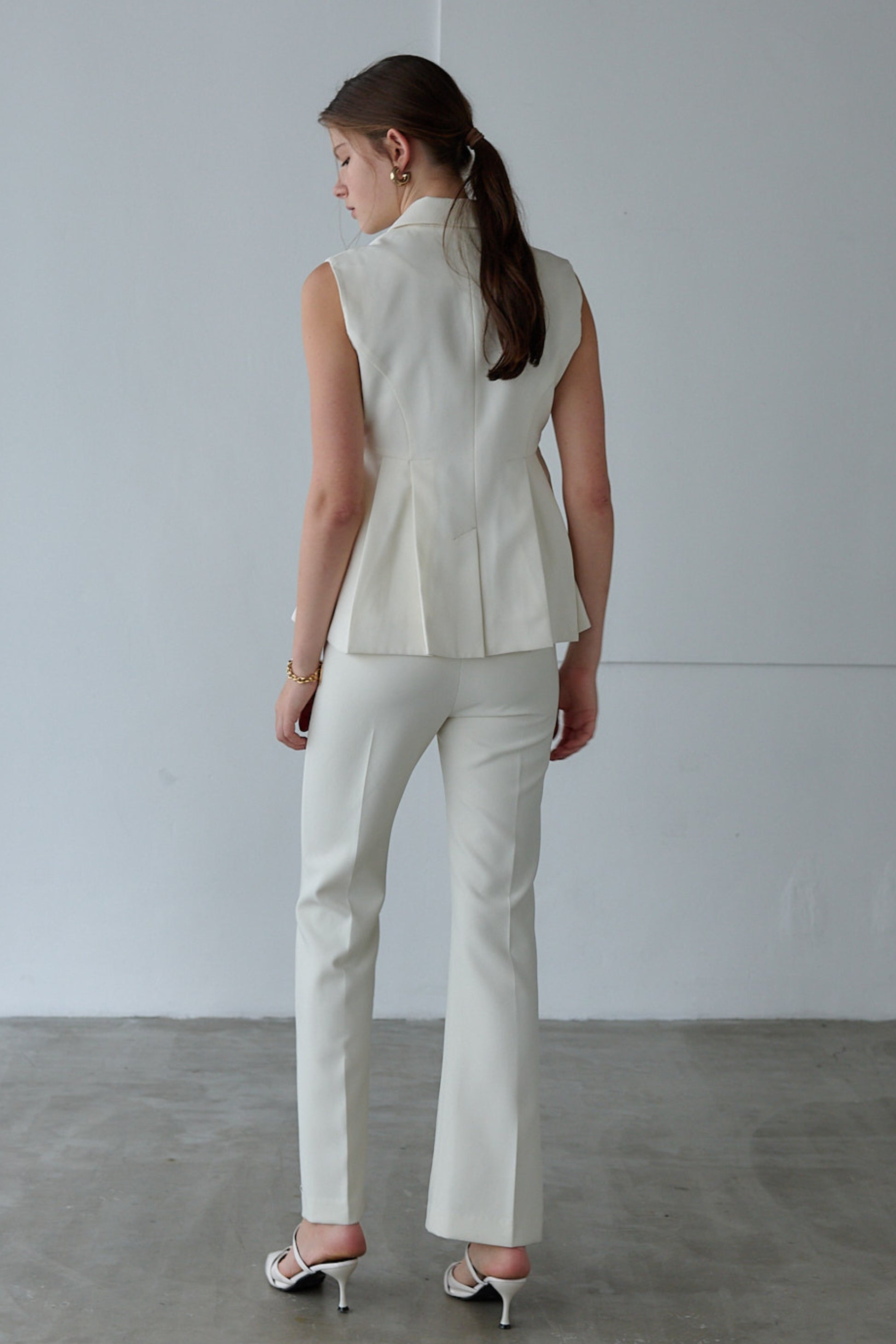 Peplum vest tops
