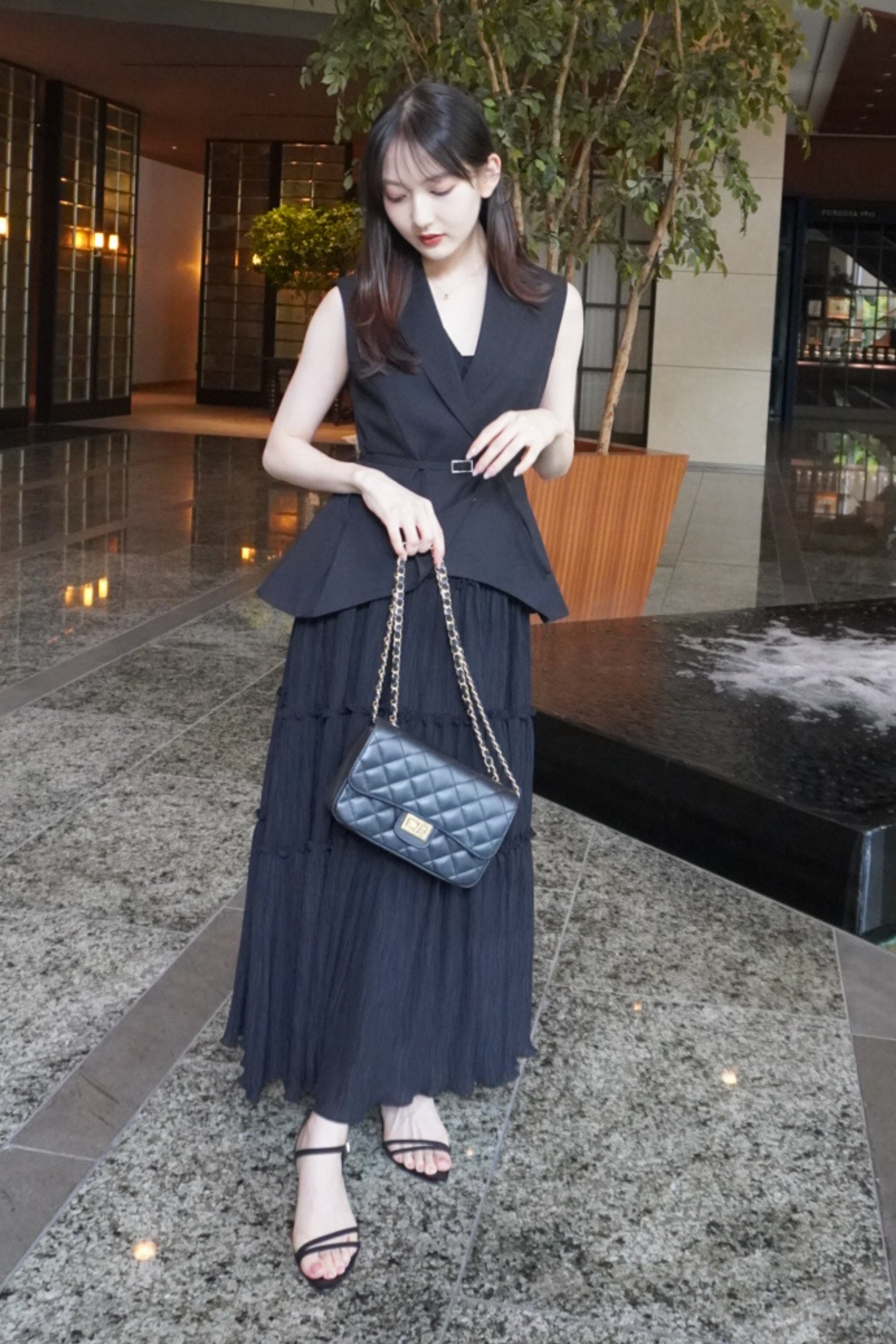 Tiered flare one-piece