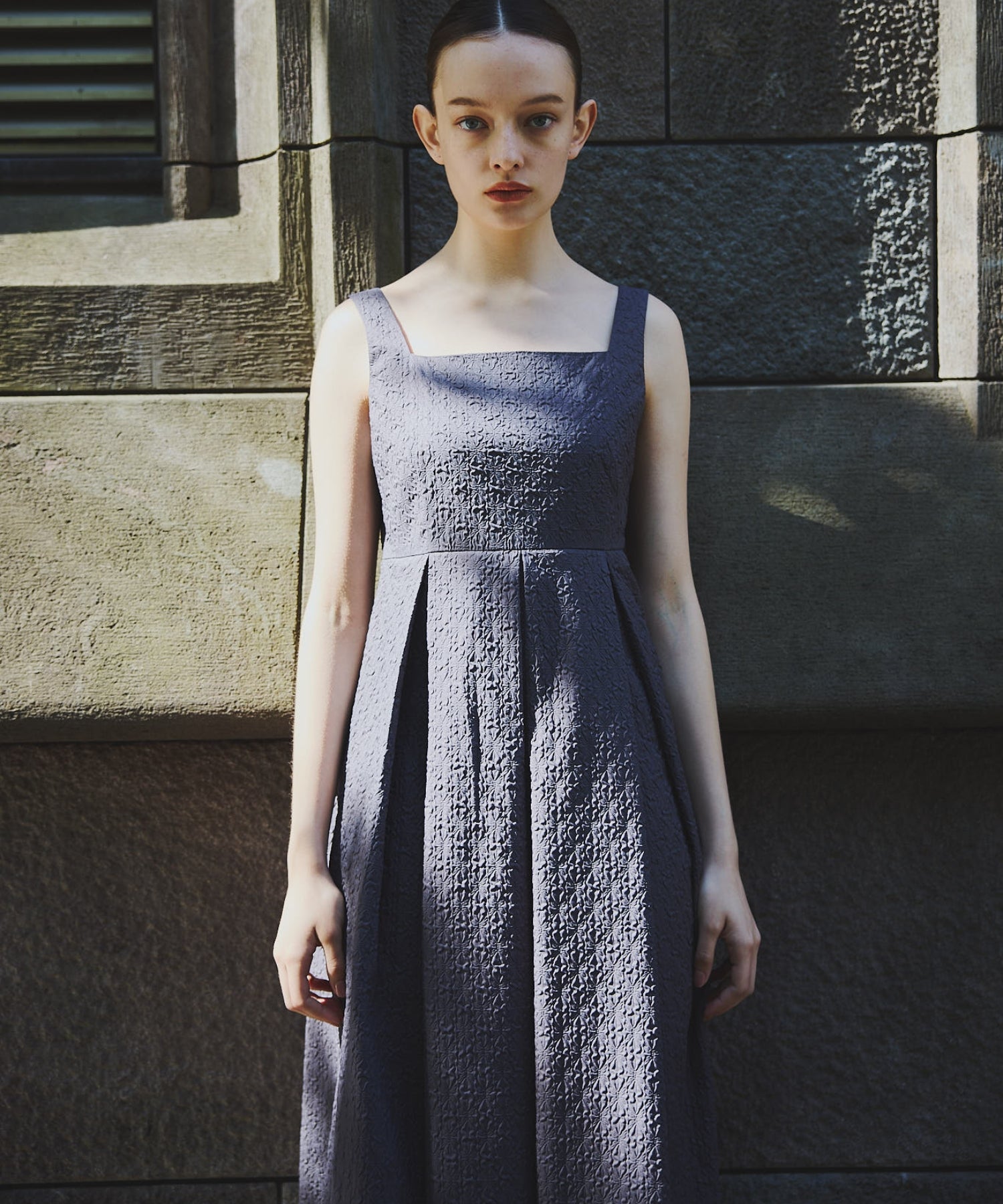 Emboss camisole one-piece