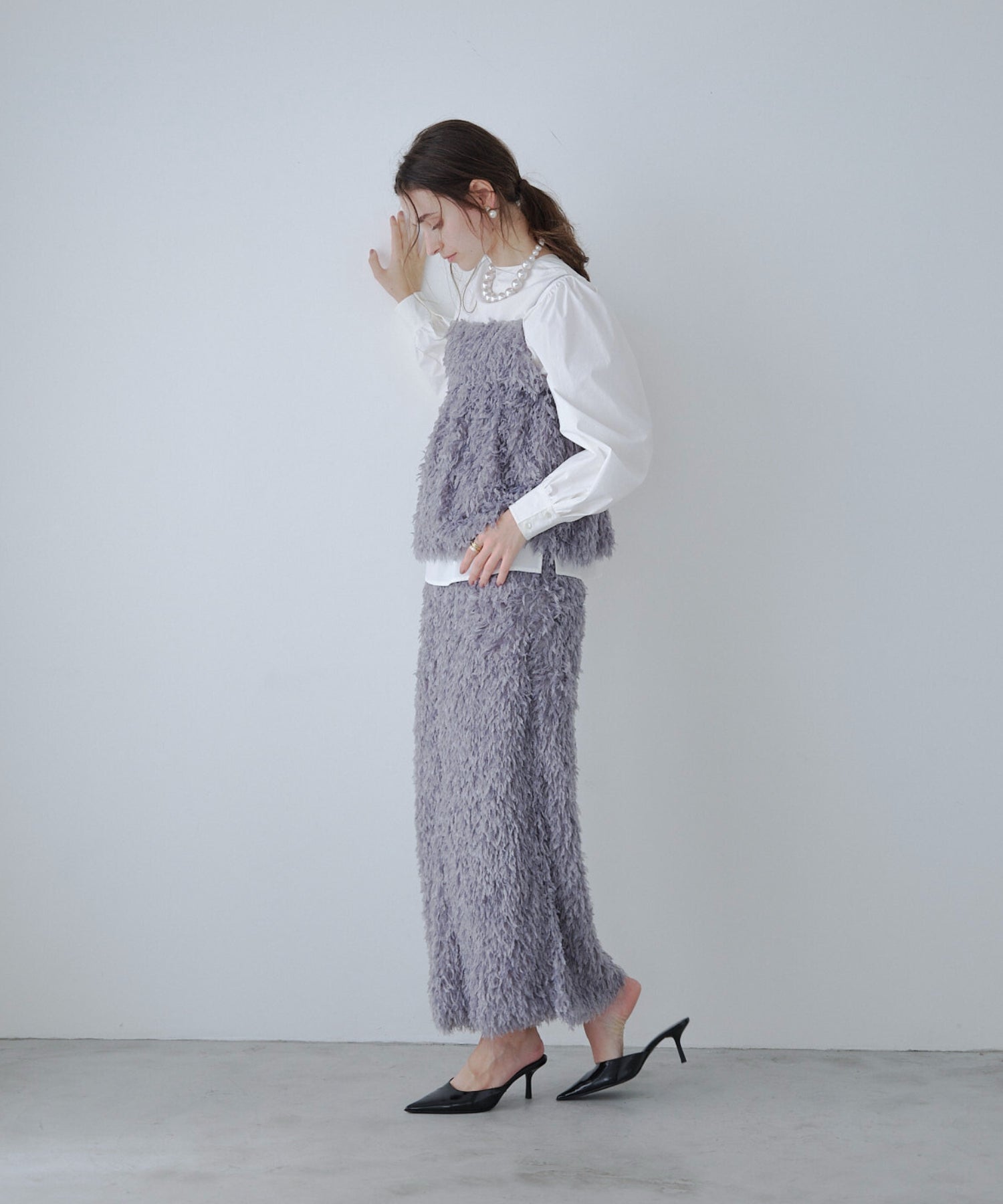 【SALE】Feather fringe cami