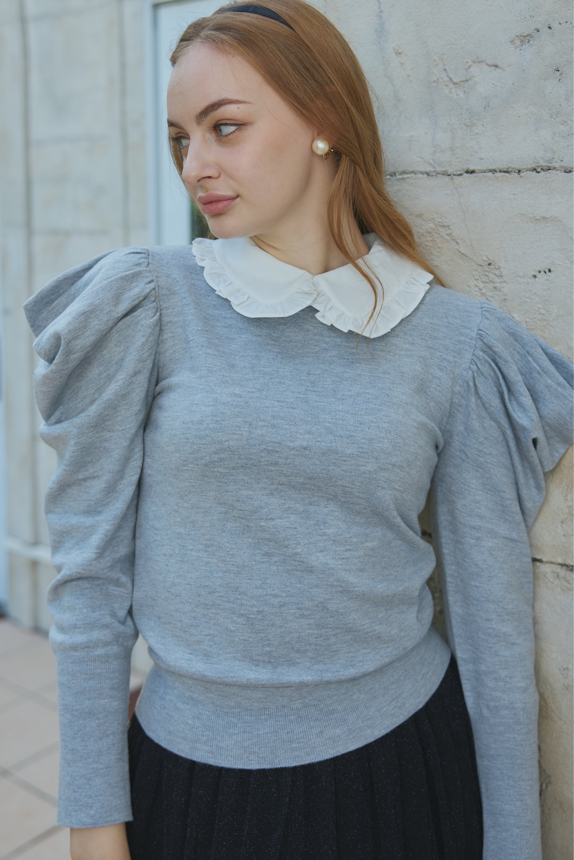 Puff Sleeve polo Knit