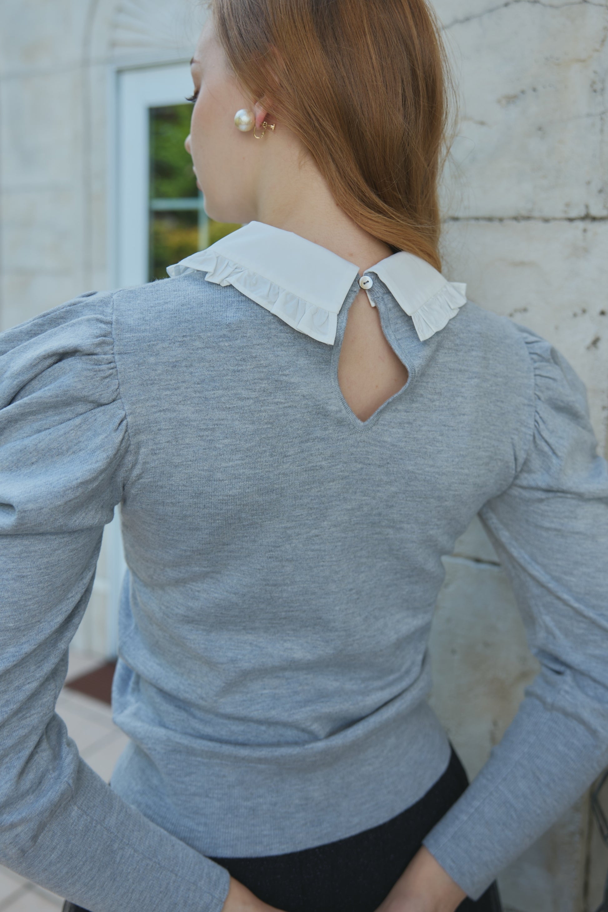 Puff Sleeve polo Knit