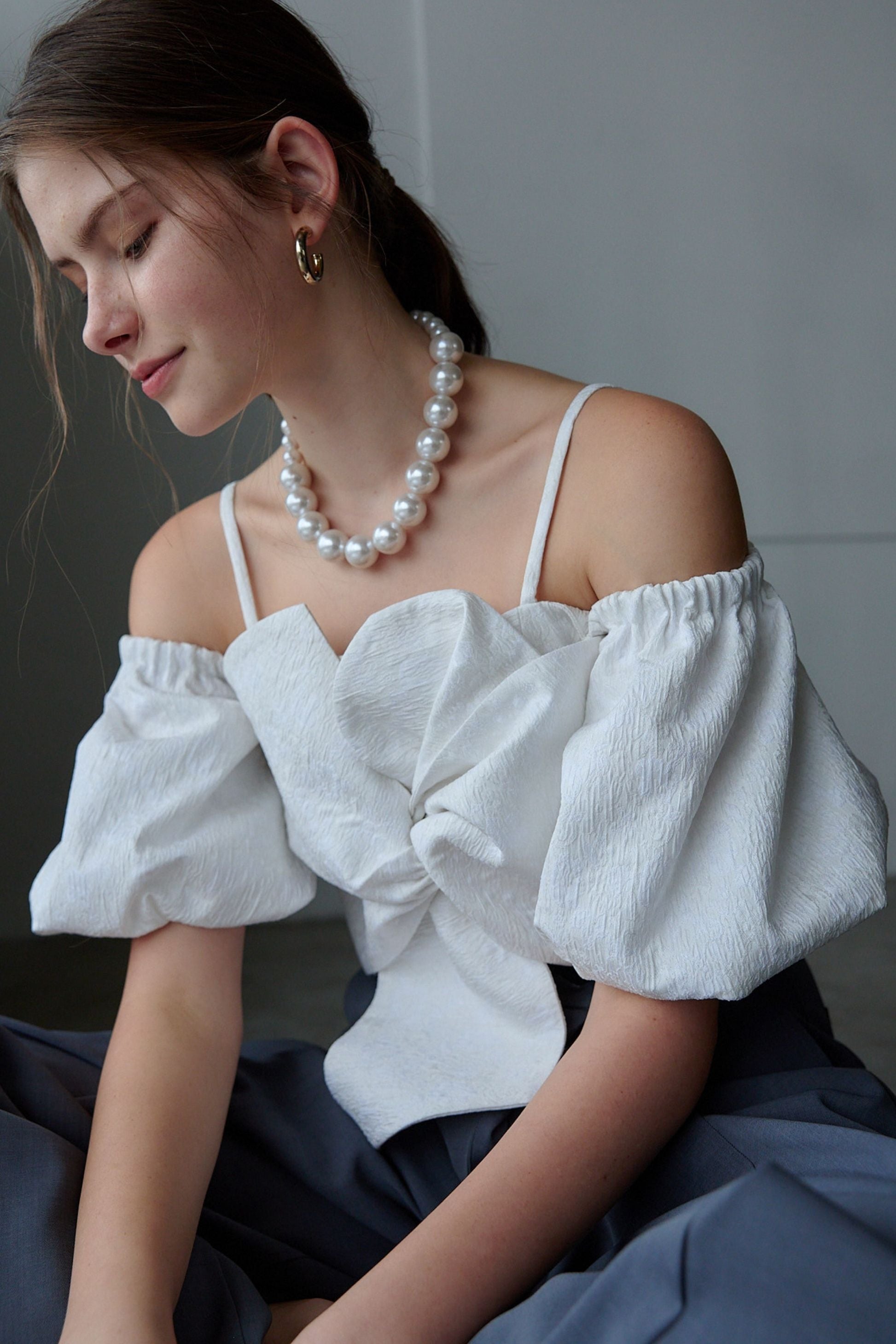 Volume ribbon cami