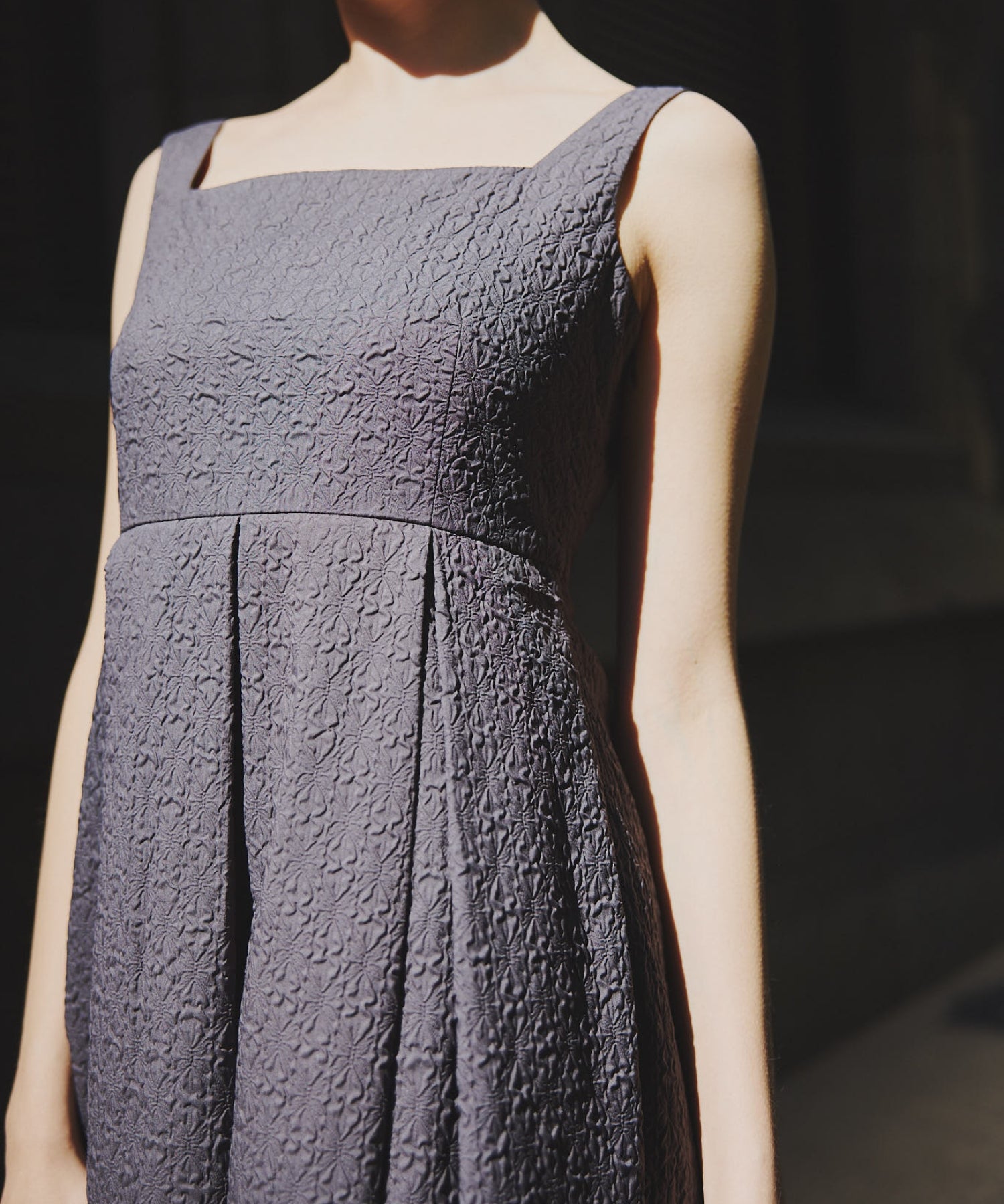 Emboss camisole one-piece