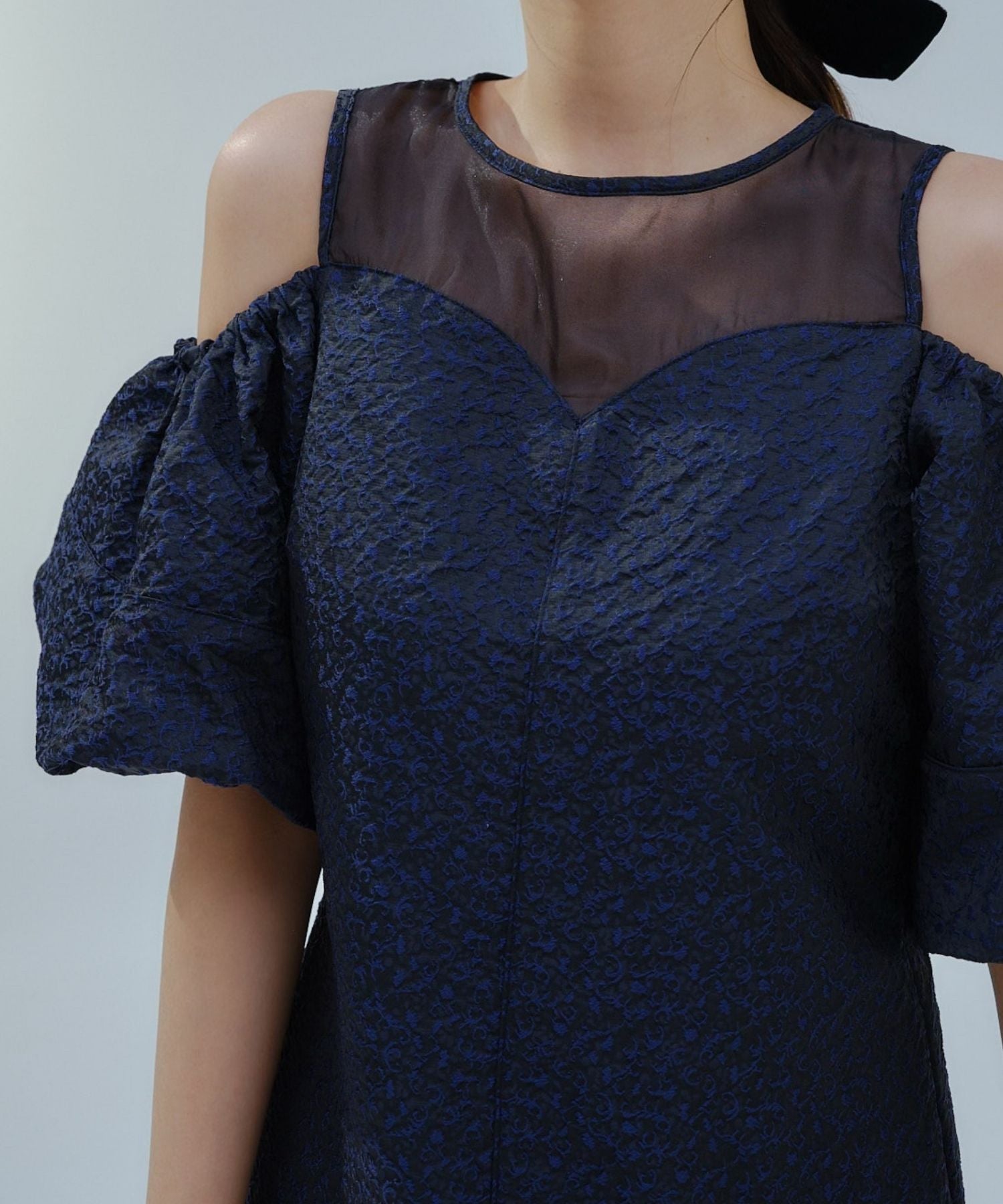 Balloon off shoulder one-piece