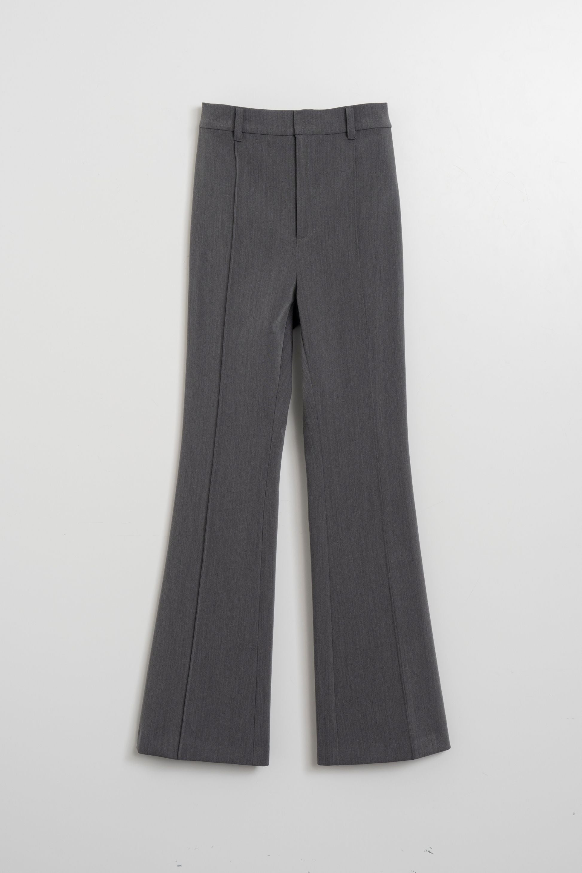 Pin tuck slim flare pants