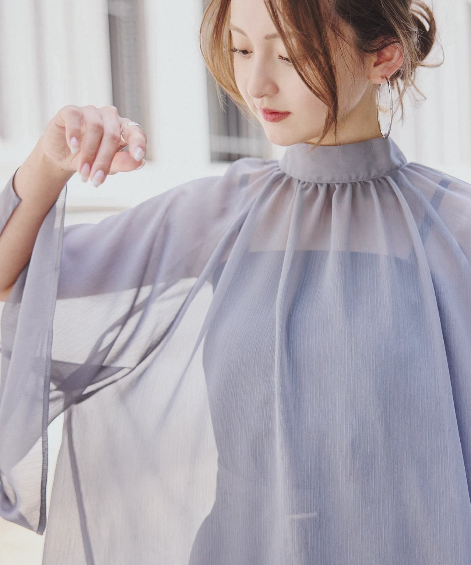 Chiffon flare blouse