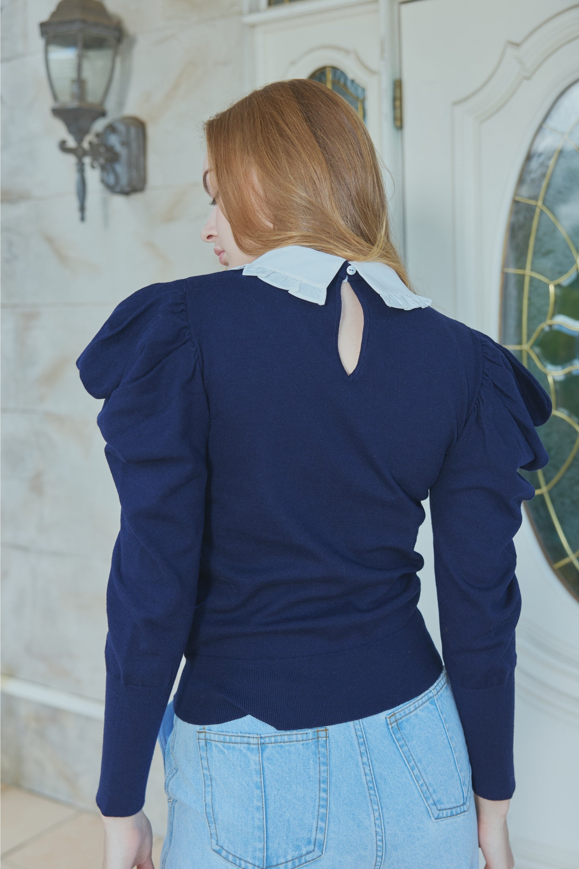 Puff Sleeve polo Knit