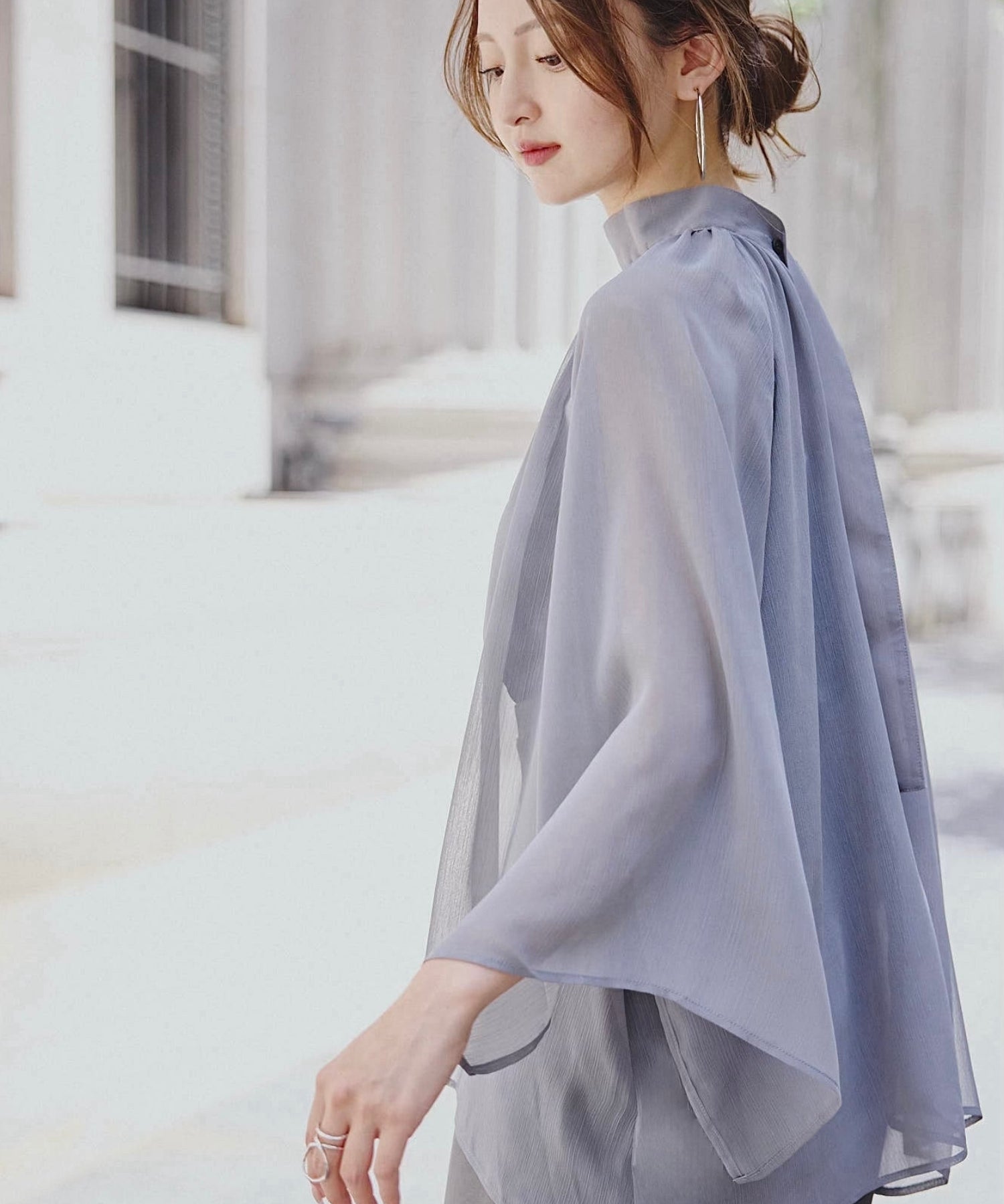 Chiffon flare blouse