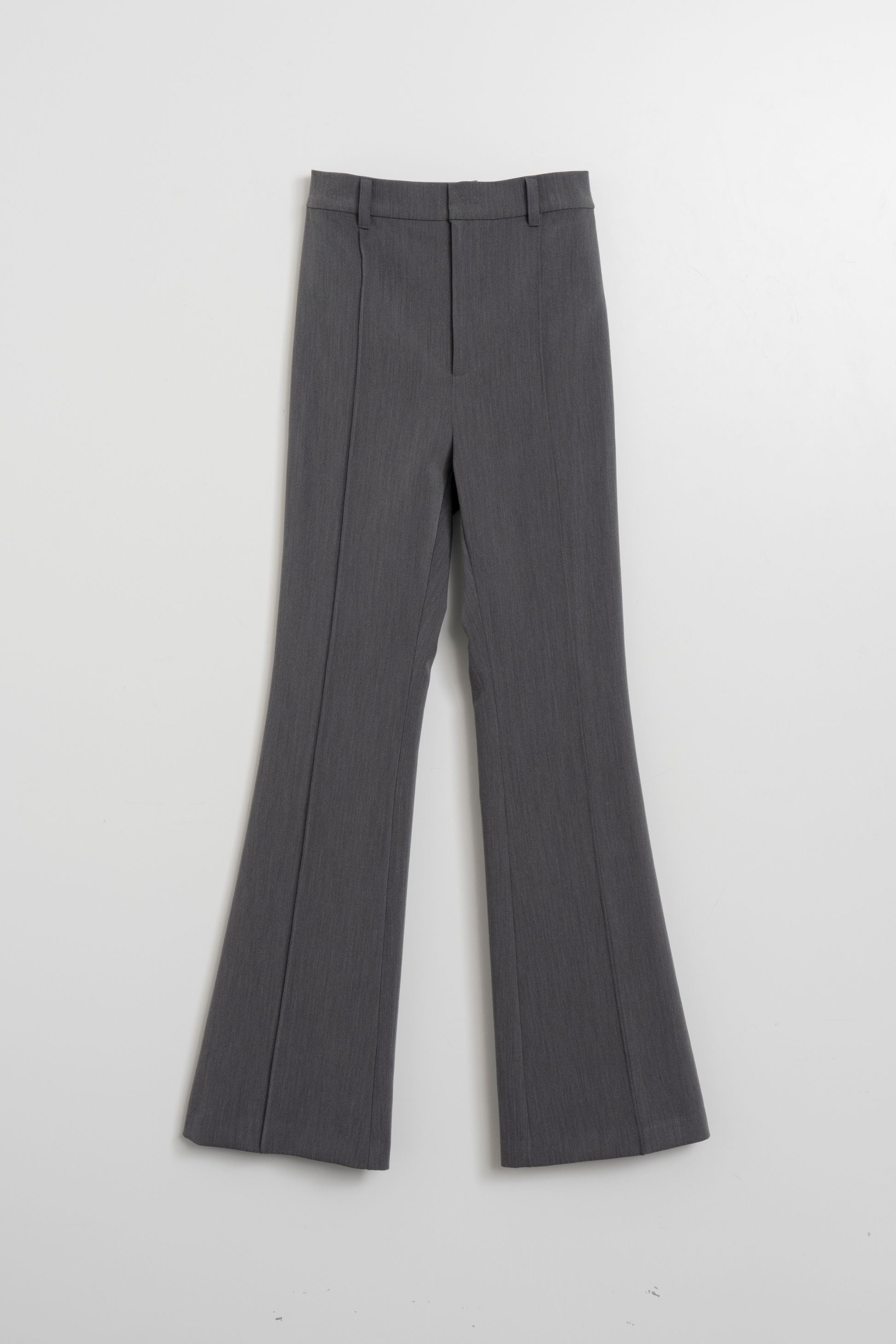 Pin tuck slim flare pants