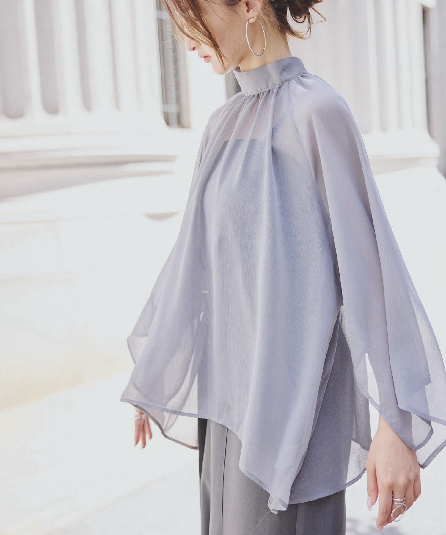 Chiffon flare blouse