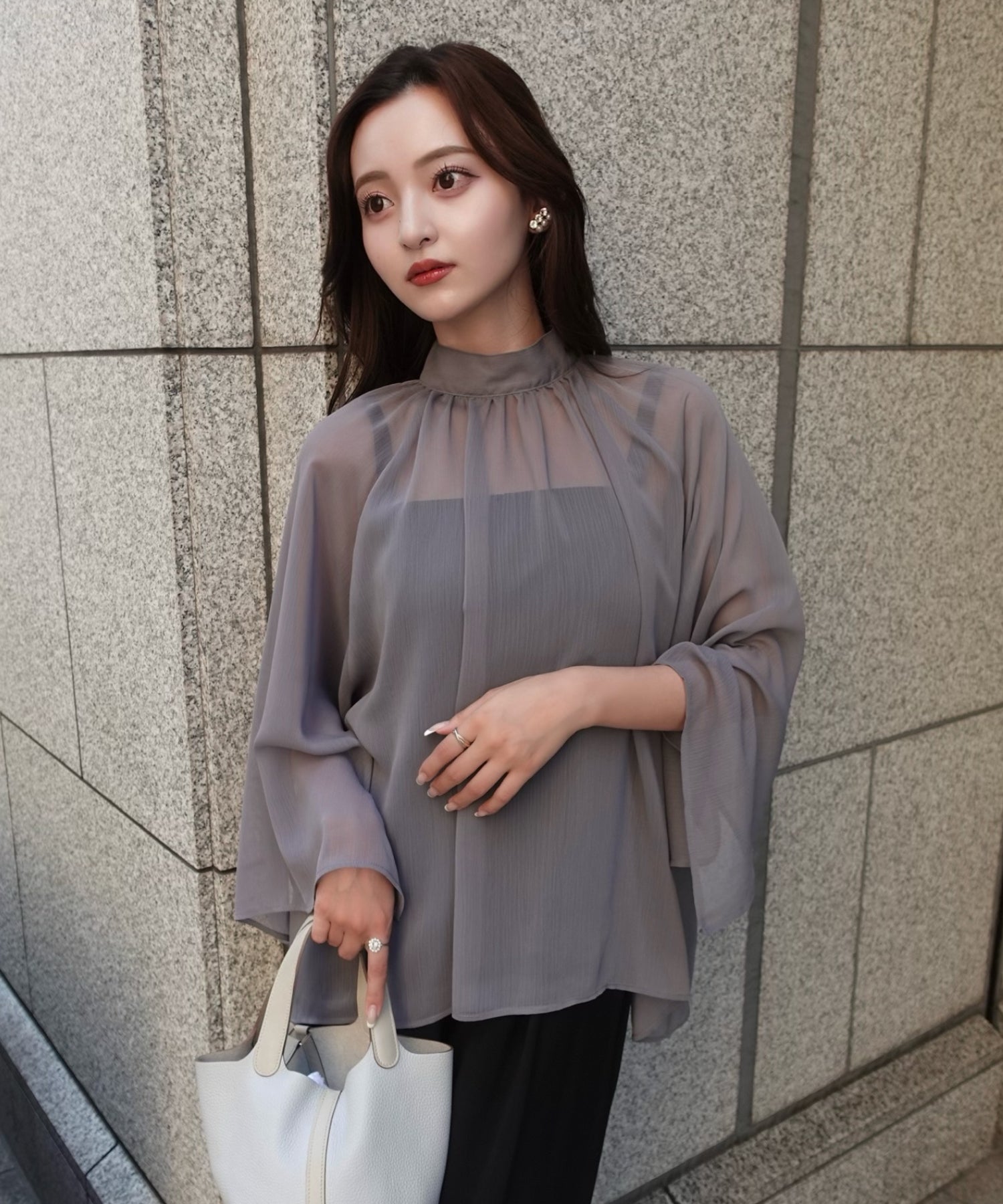 Chiffon flare blouse