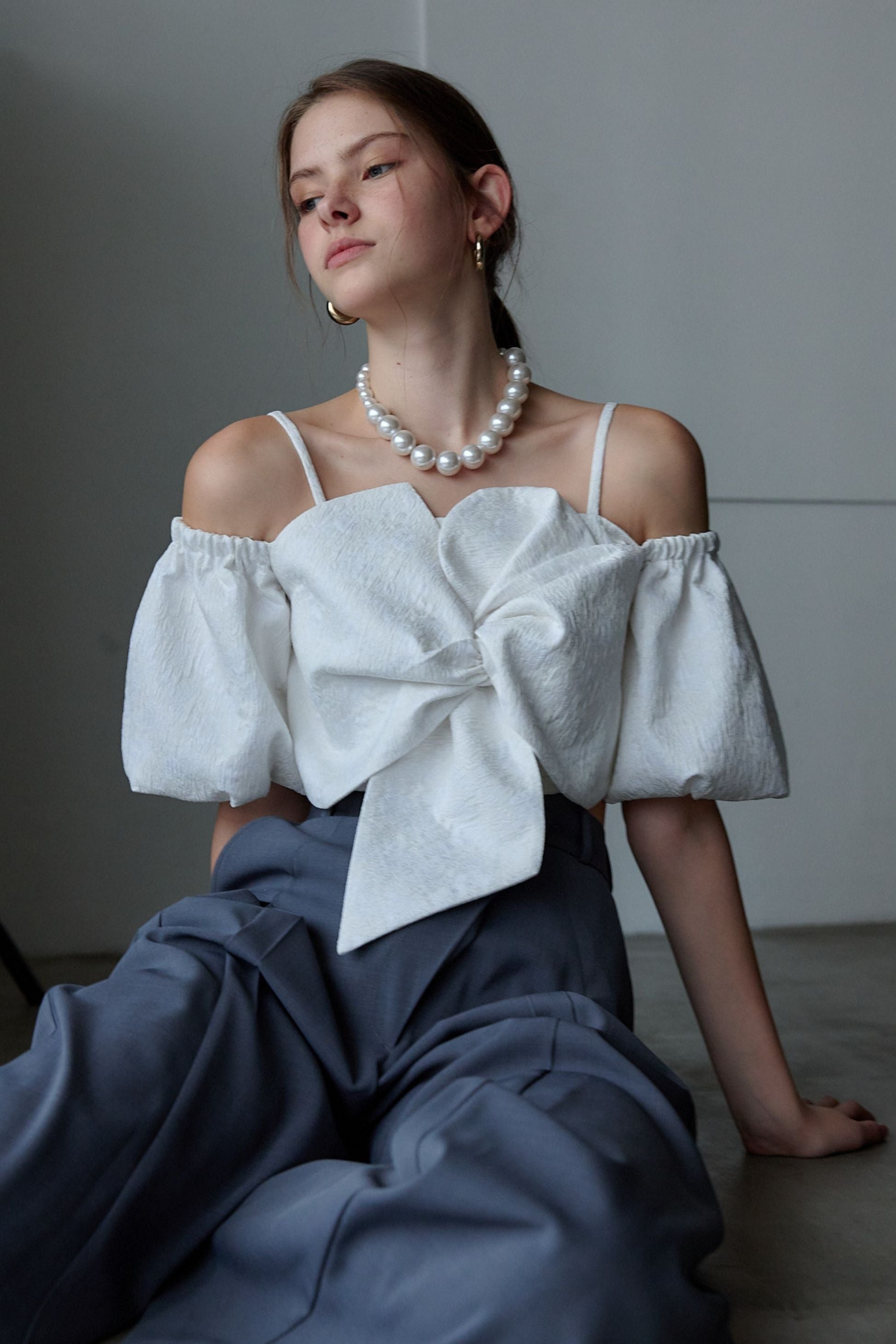 Volume ribbon cami