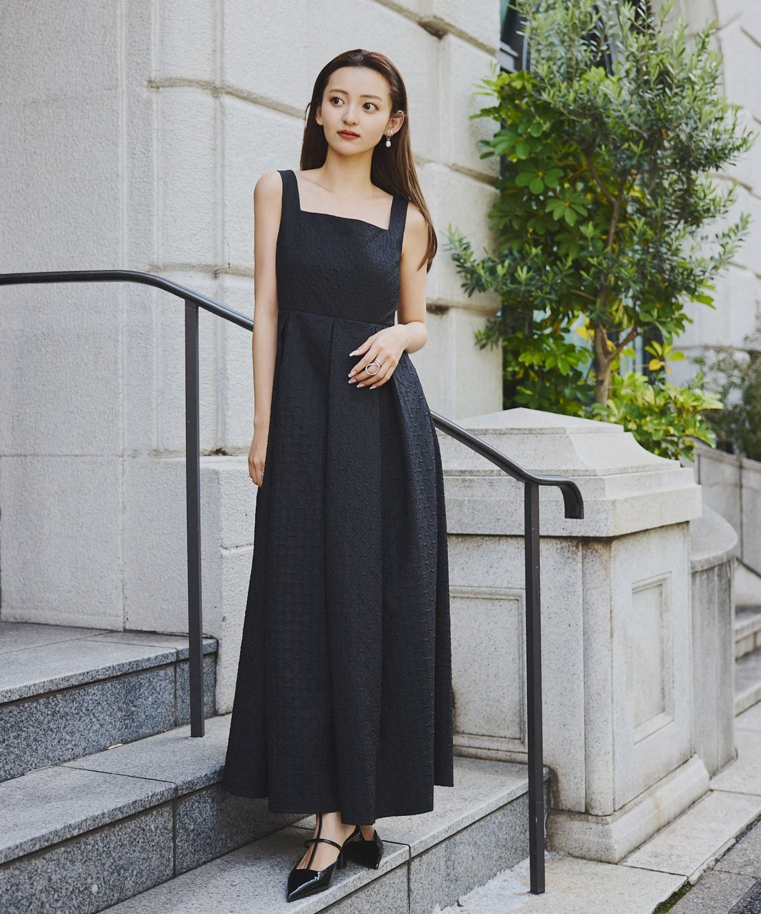 Emboss camisole one-piece