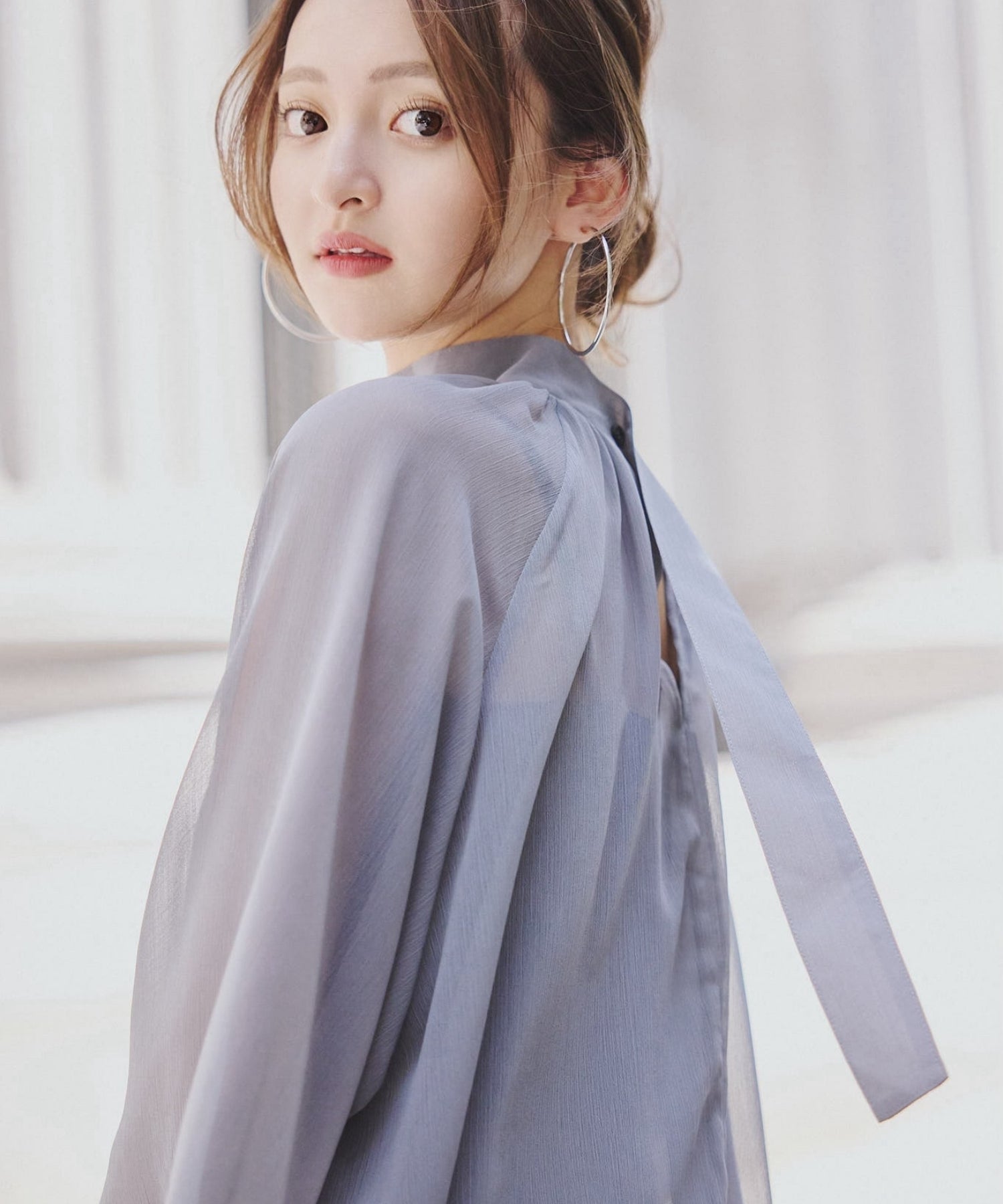 Chiffon flare blouse