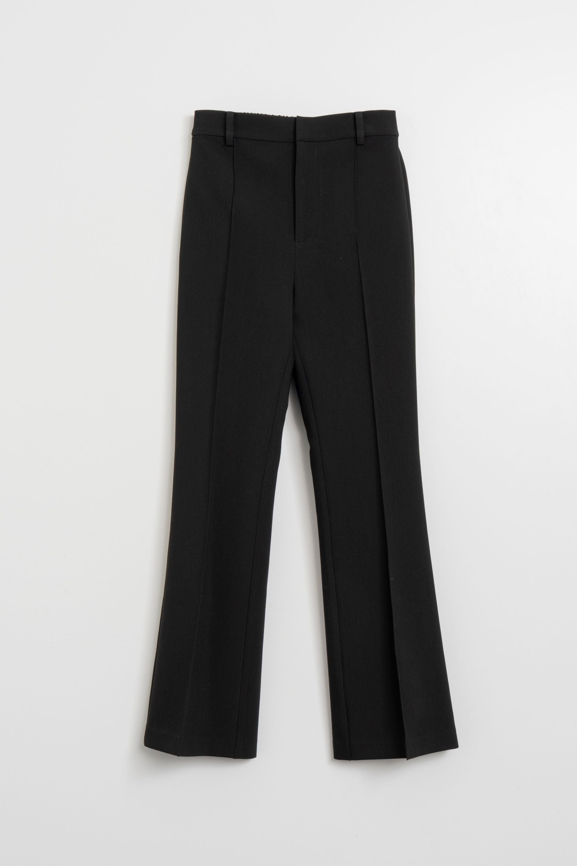 Pin tuck slim flare pants
