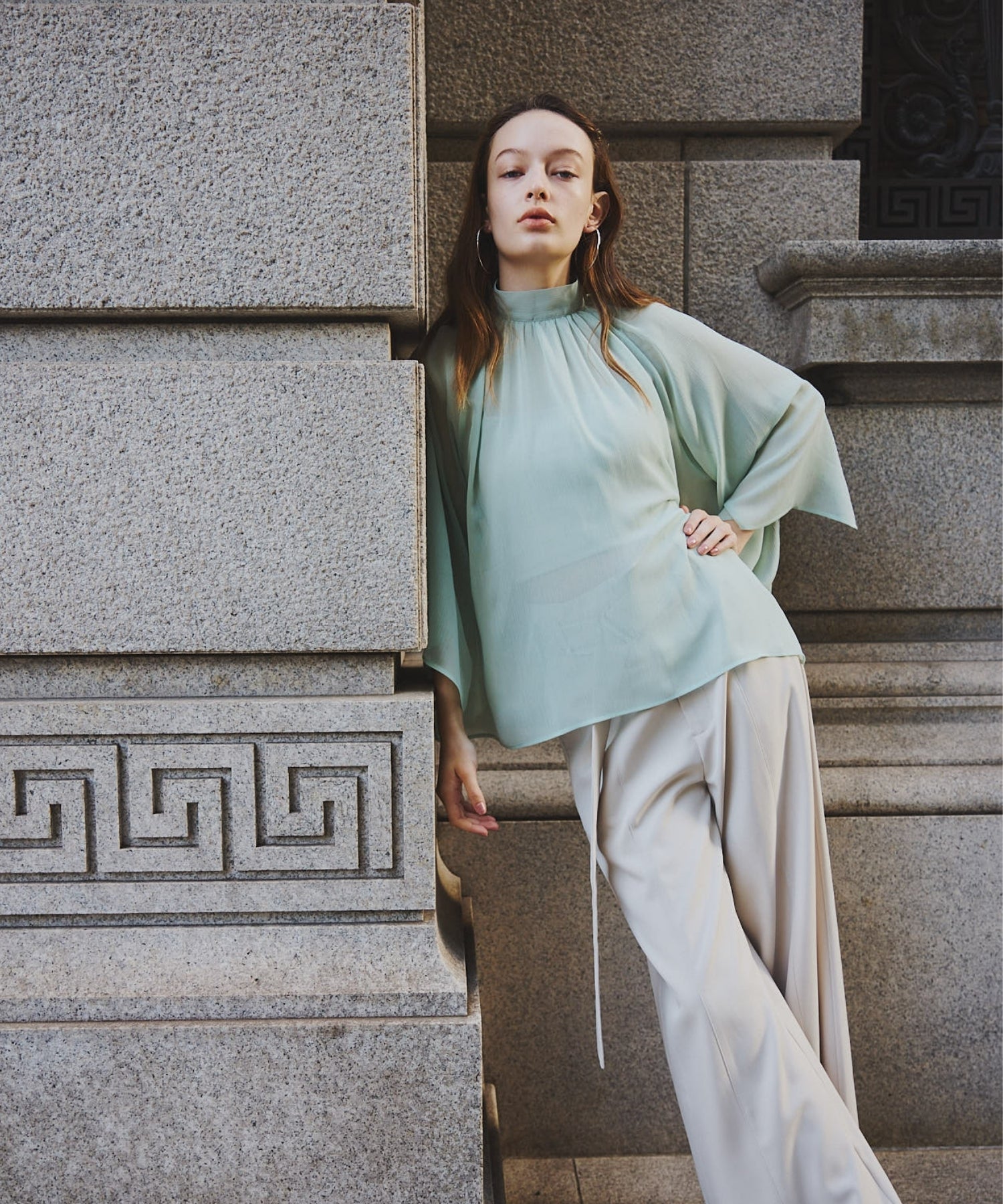 Chiffon flare blouse