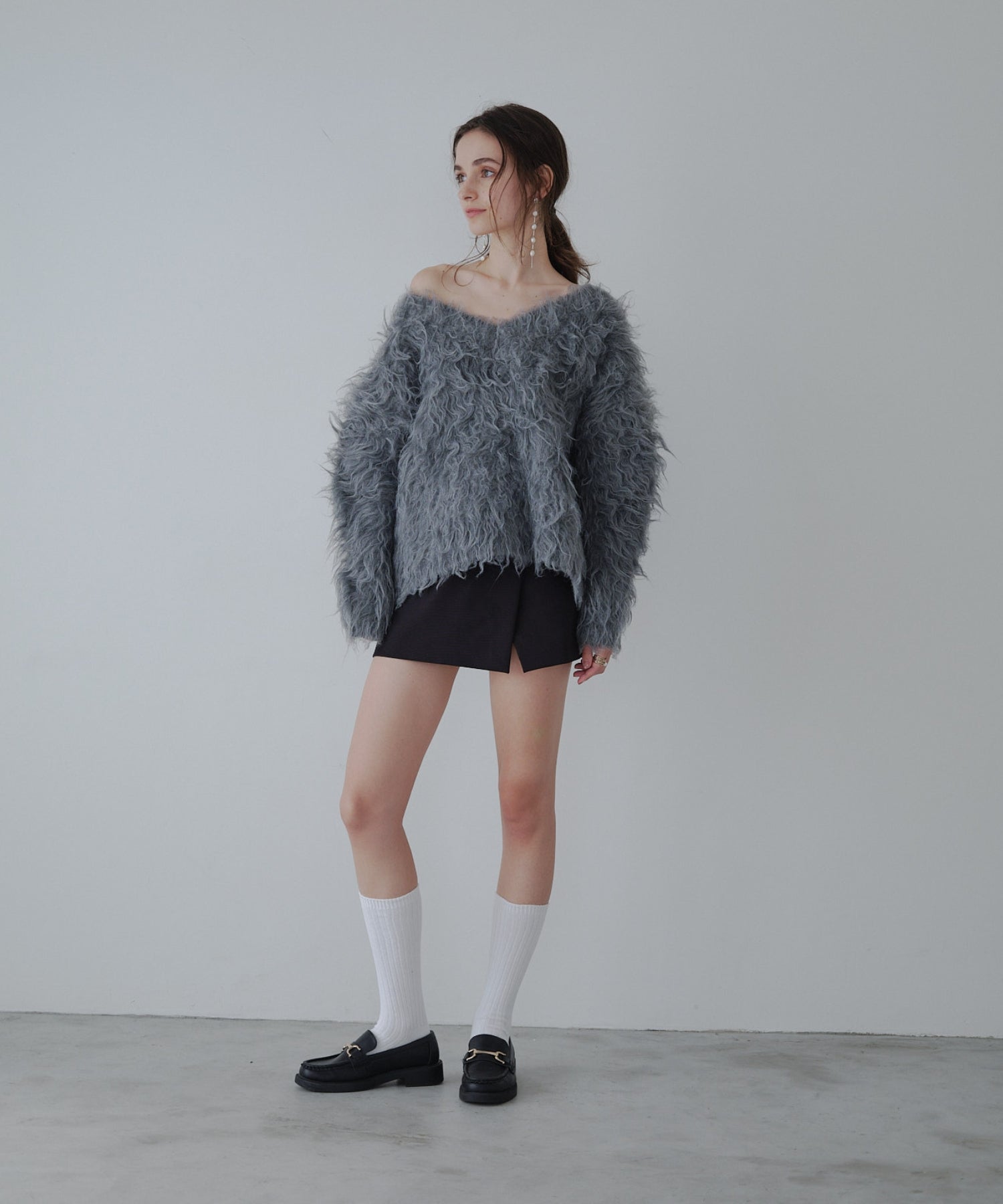 Slit skort【Black】