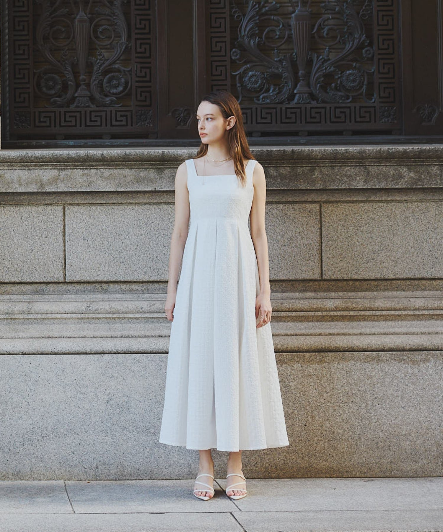 Emboss camisole one-piece