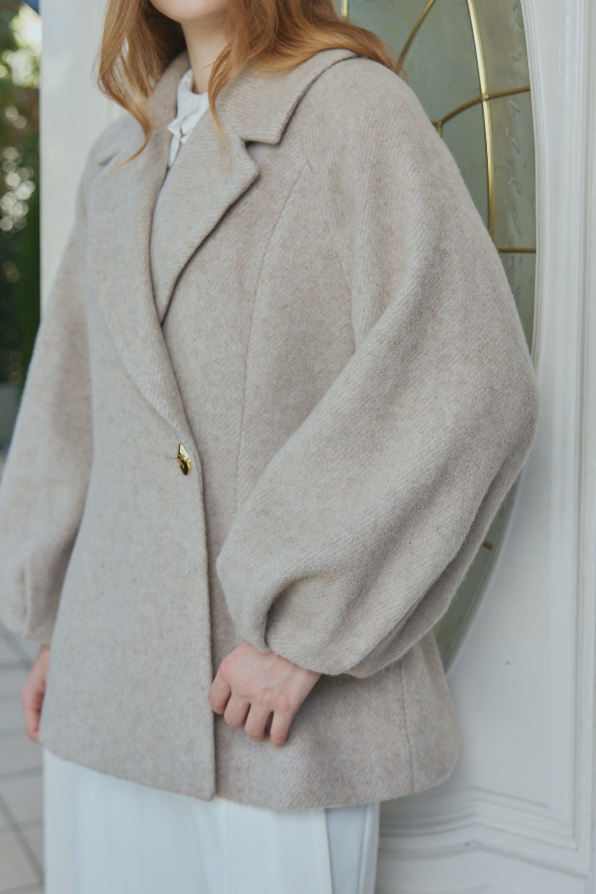 orgue Shaggy middle coat beige Sサイズ Shaggy middle coat