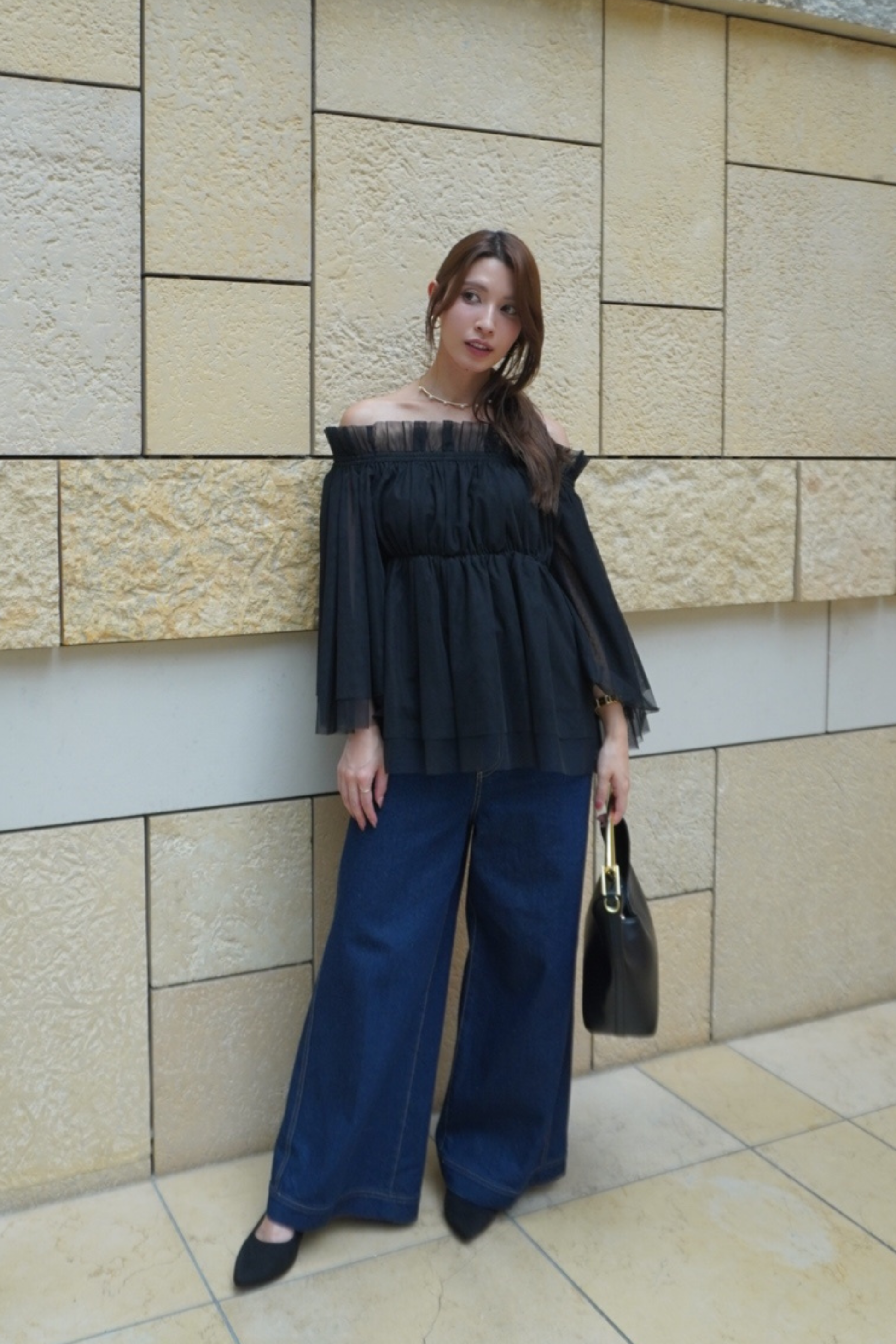 Wide leg denim
