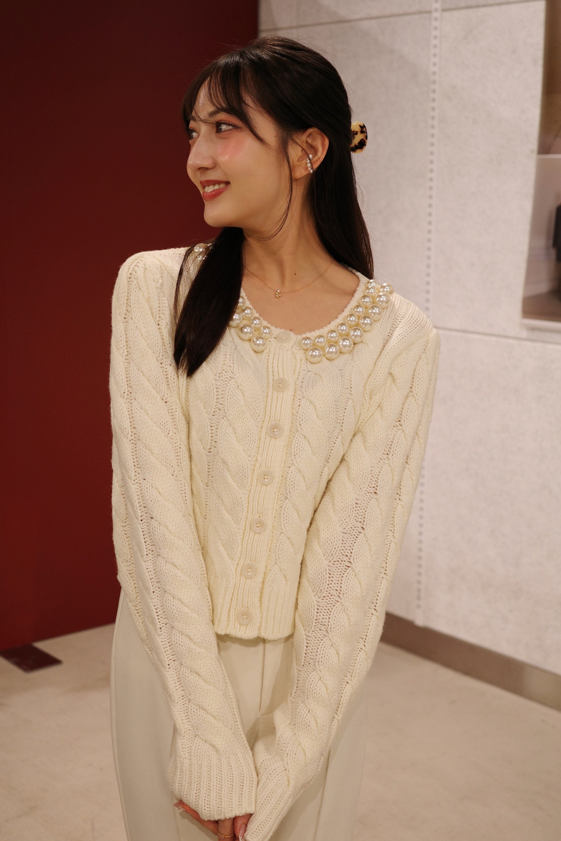 Pearl knit jacket