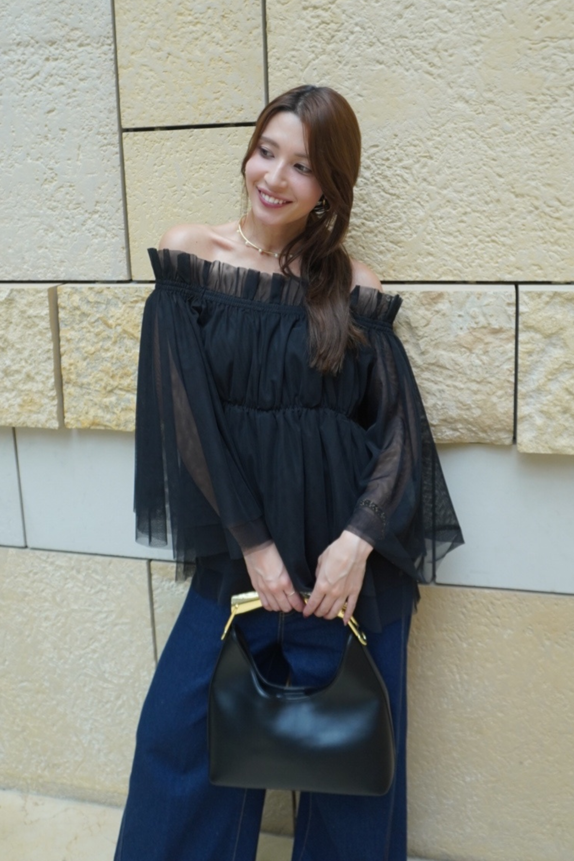 Wide leg denim