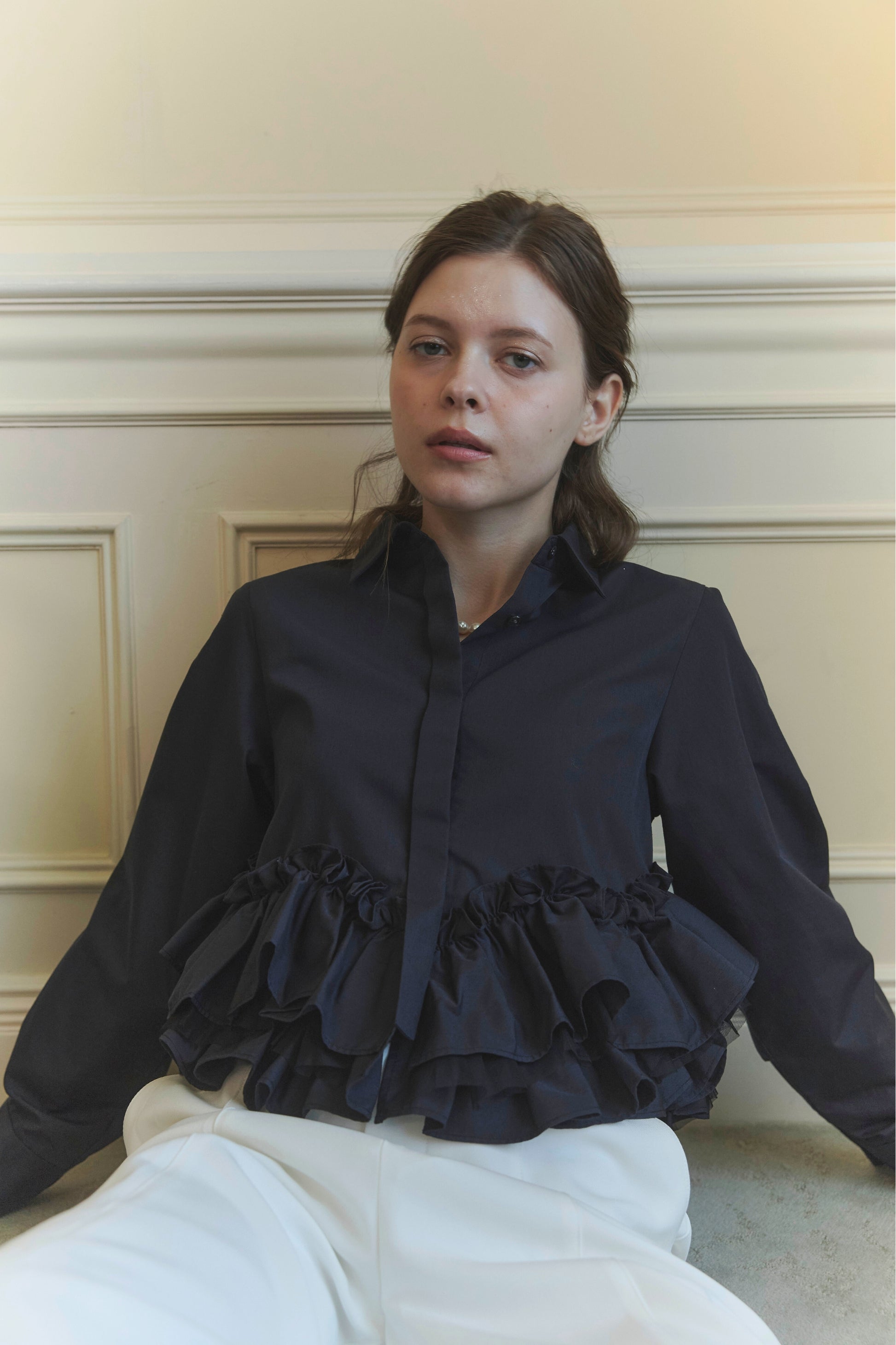 Volume frill shirt