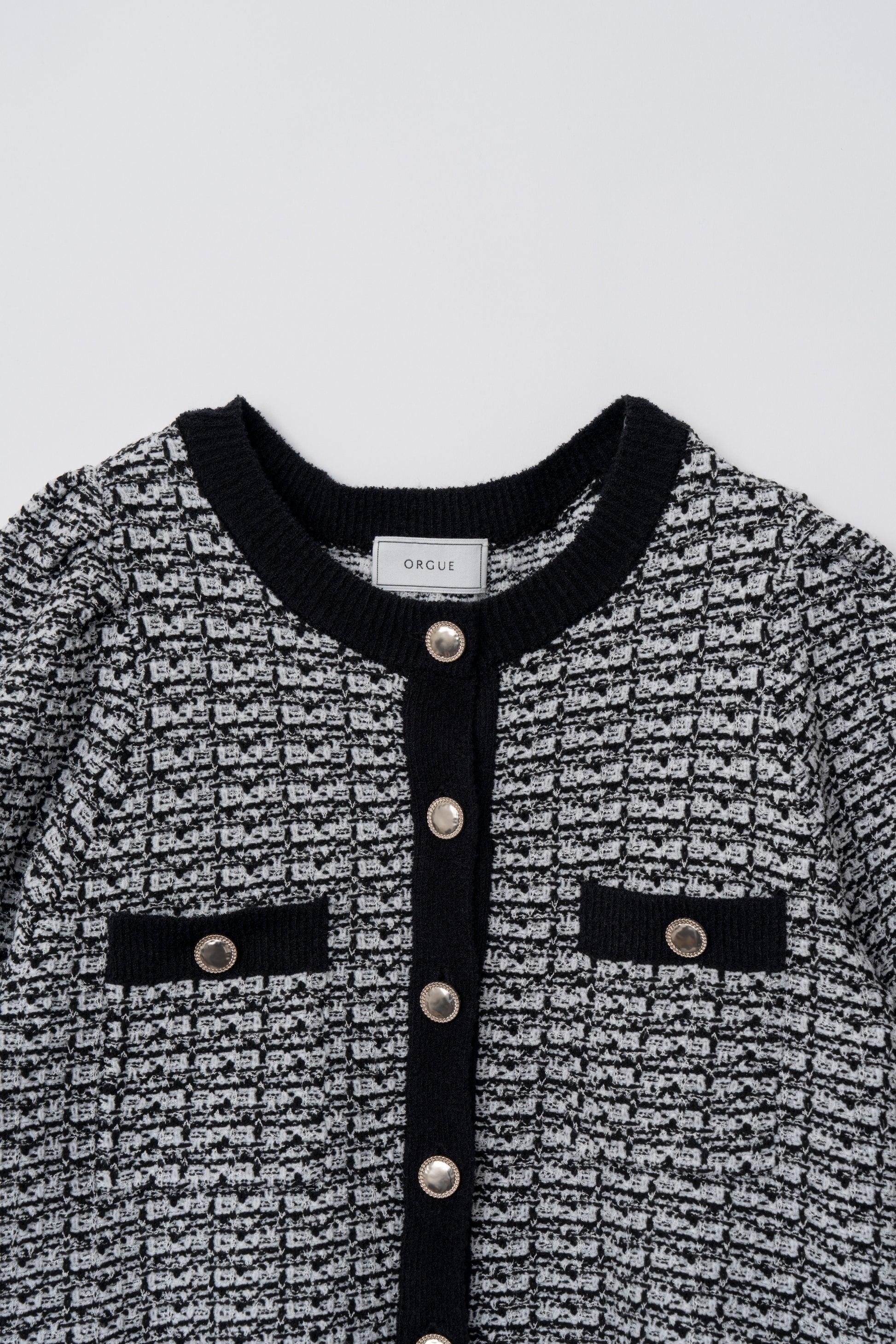 バイカラーニットカーディガン