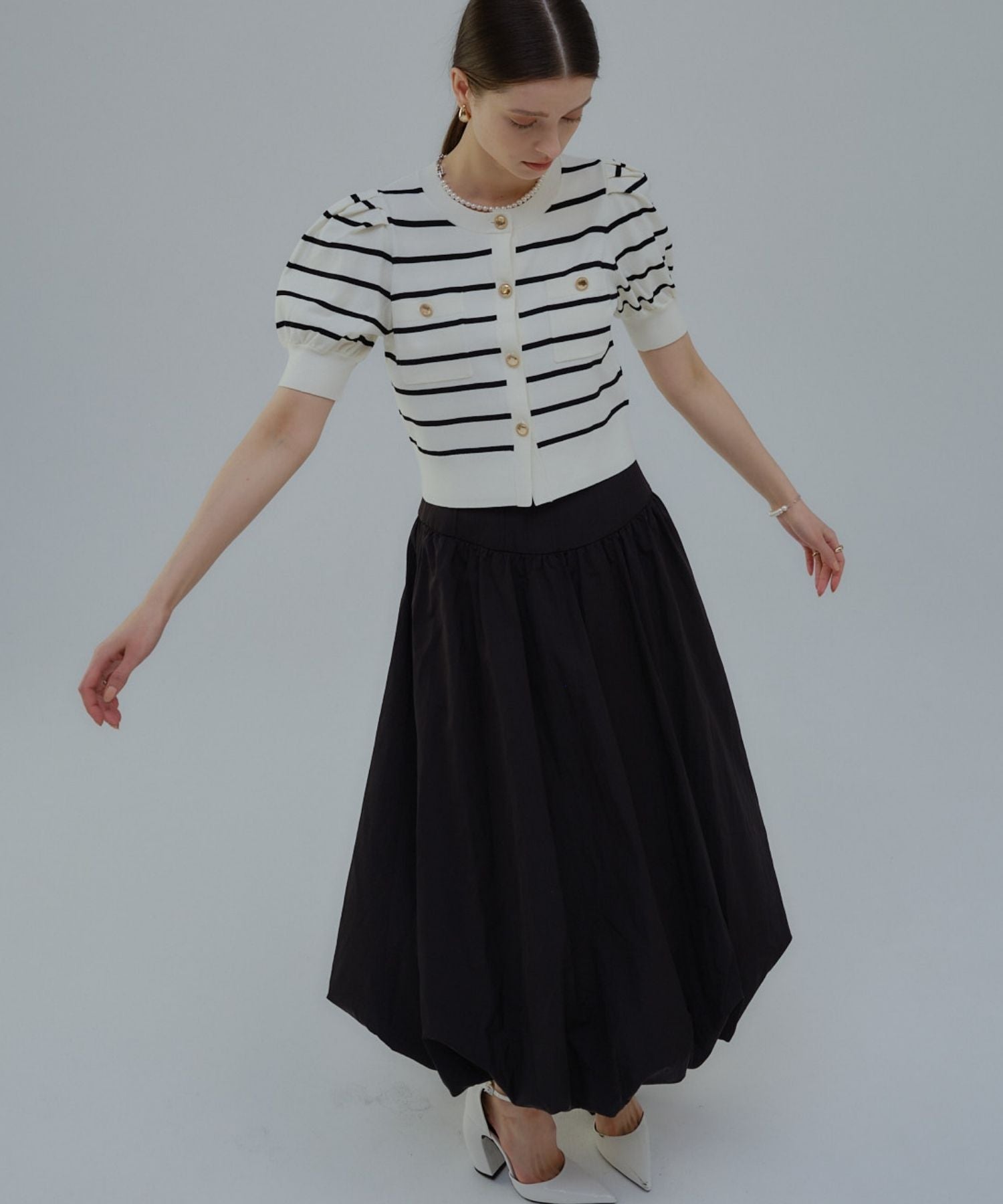 Corset balloon skirt【Black】