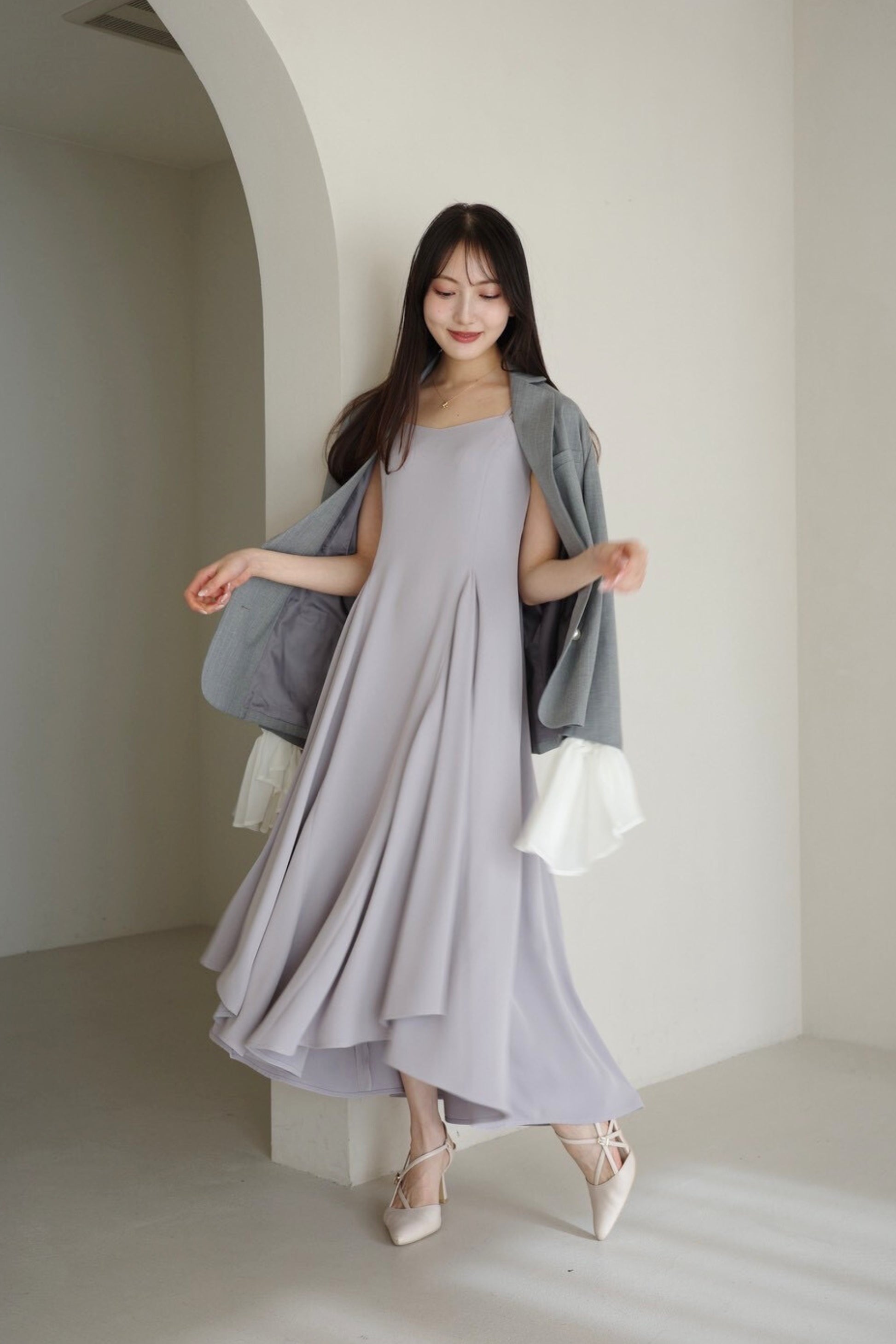 ラッフルキャミワンピース