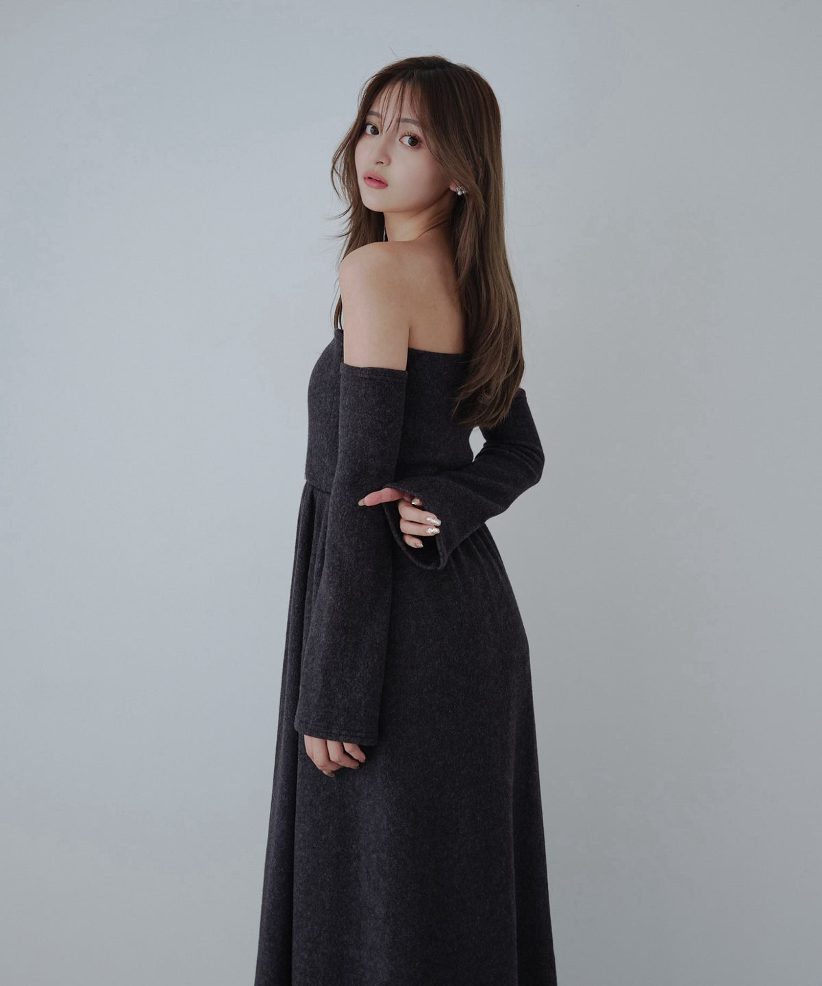 Multi way knit one-piece【Chacoal gray】