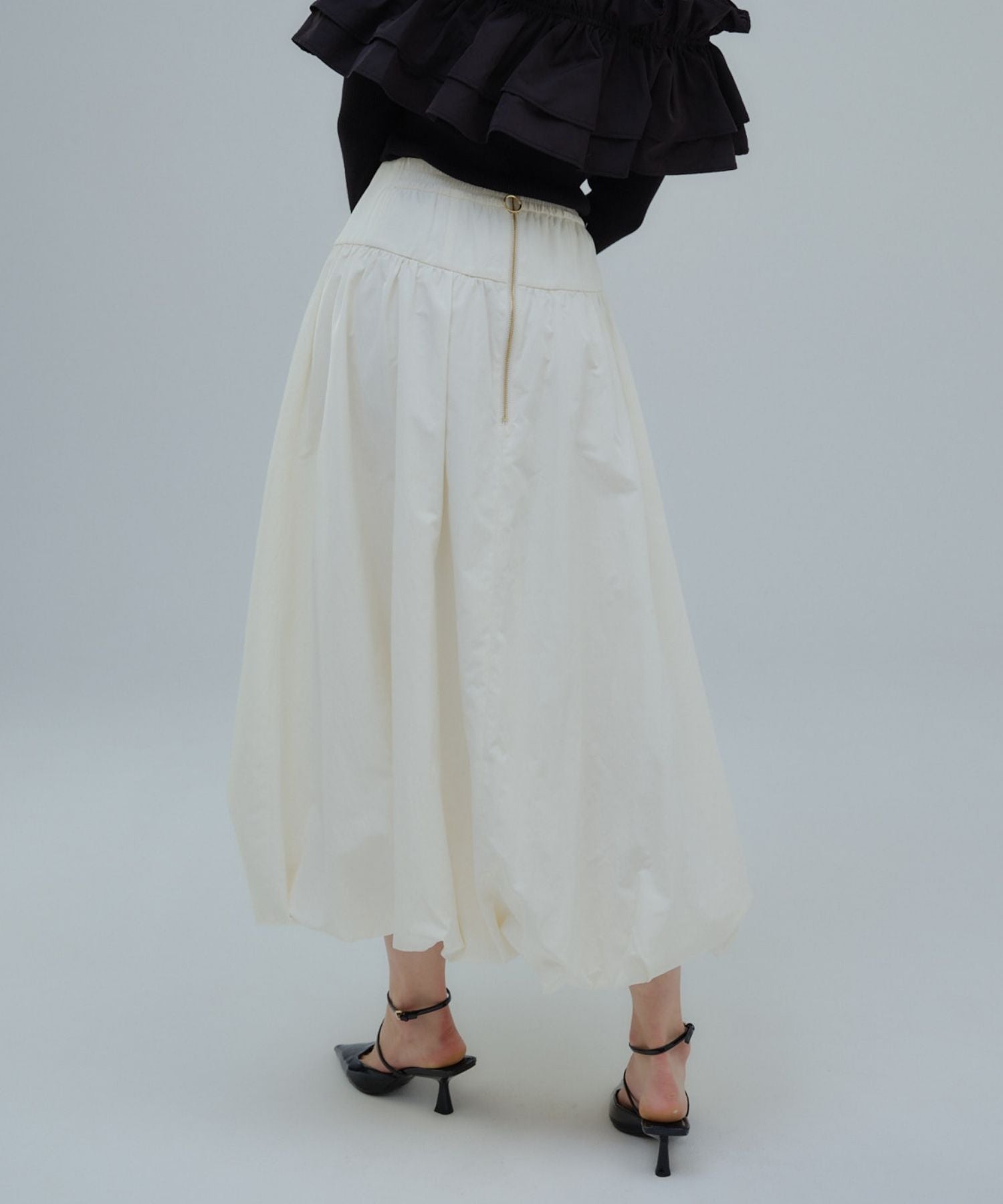 Corset balloon skirt【White】