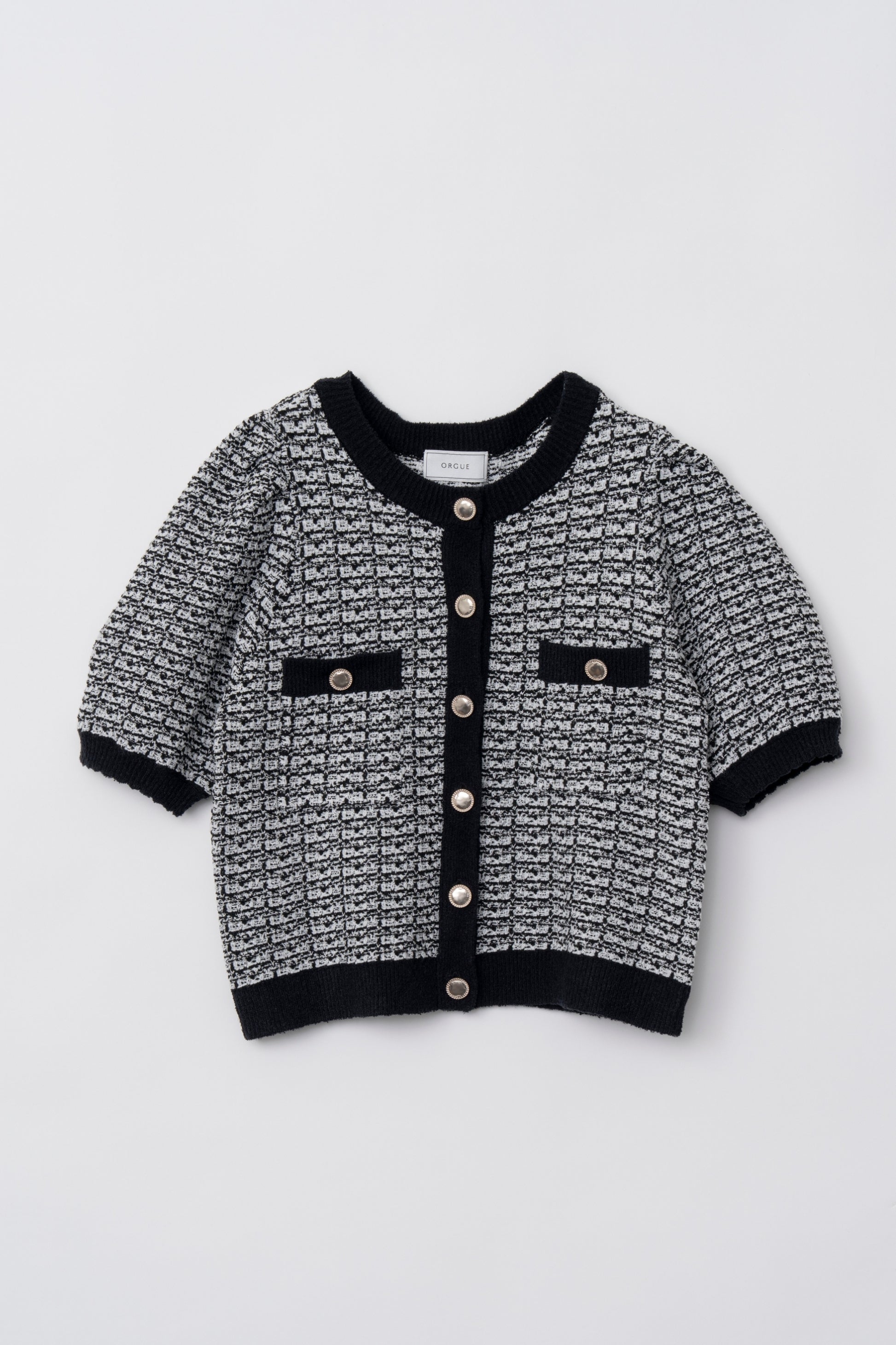 バイカラーニットカーディガン