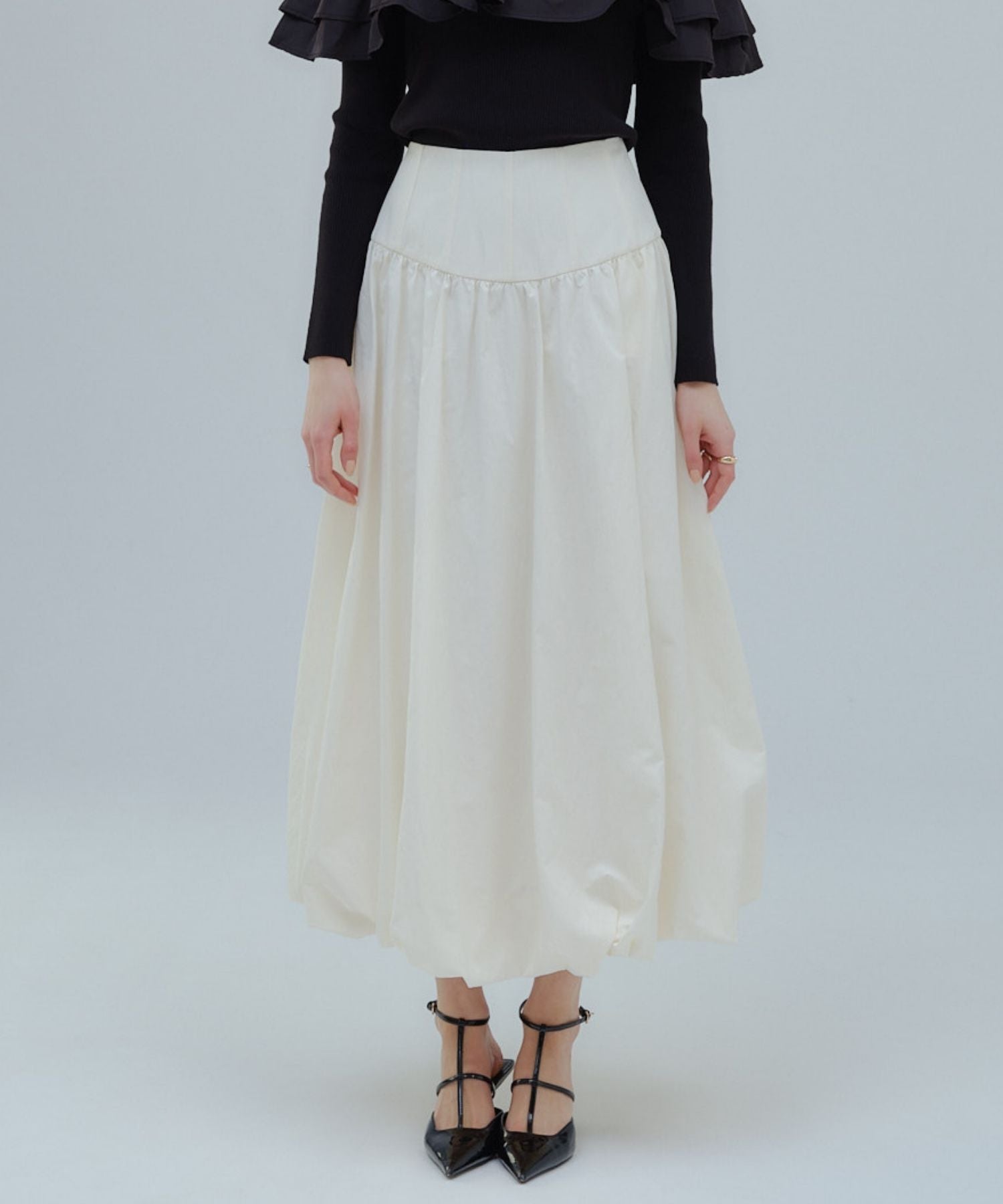 Corset balloon skirt【White】