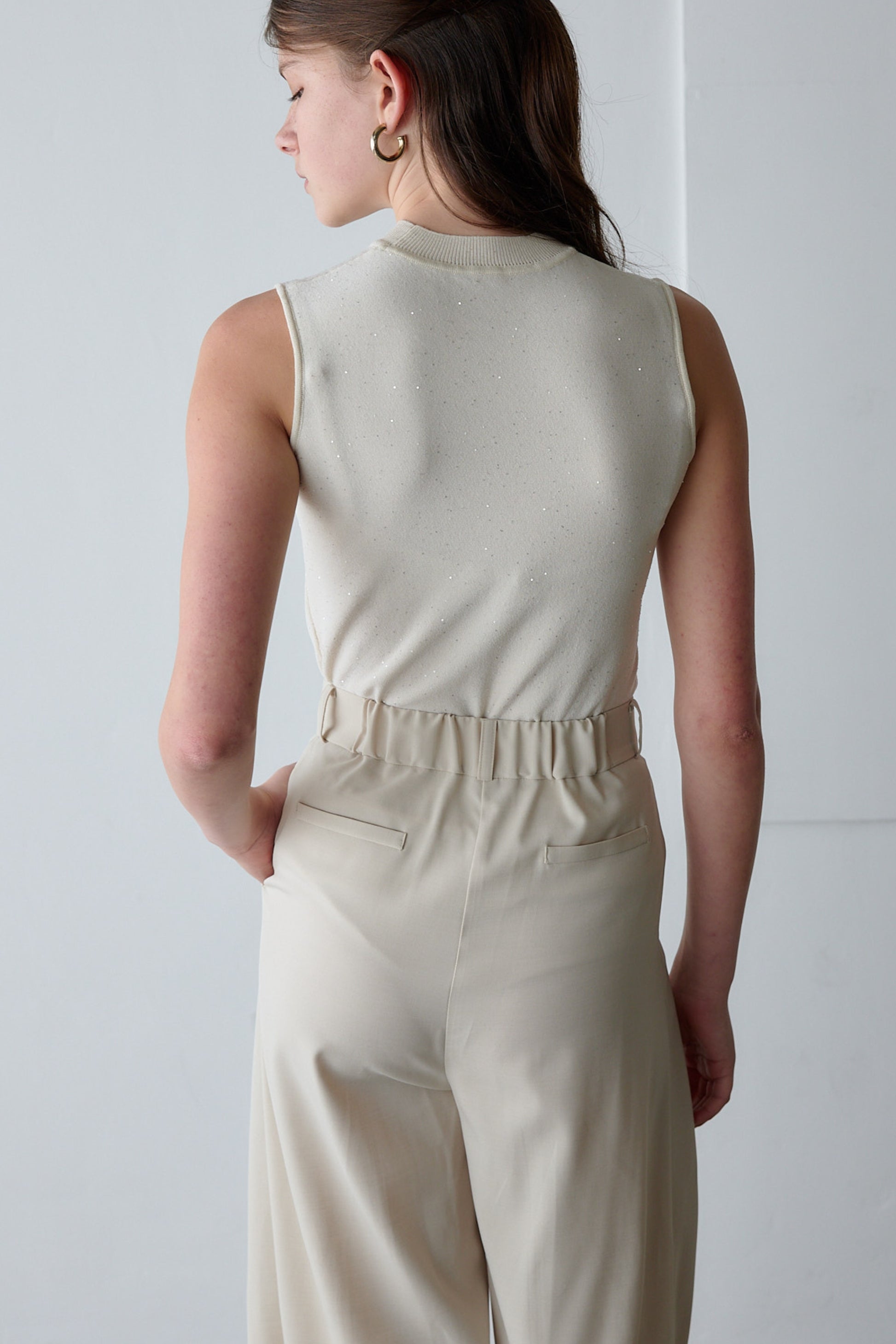 Cross tuck pants