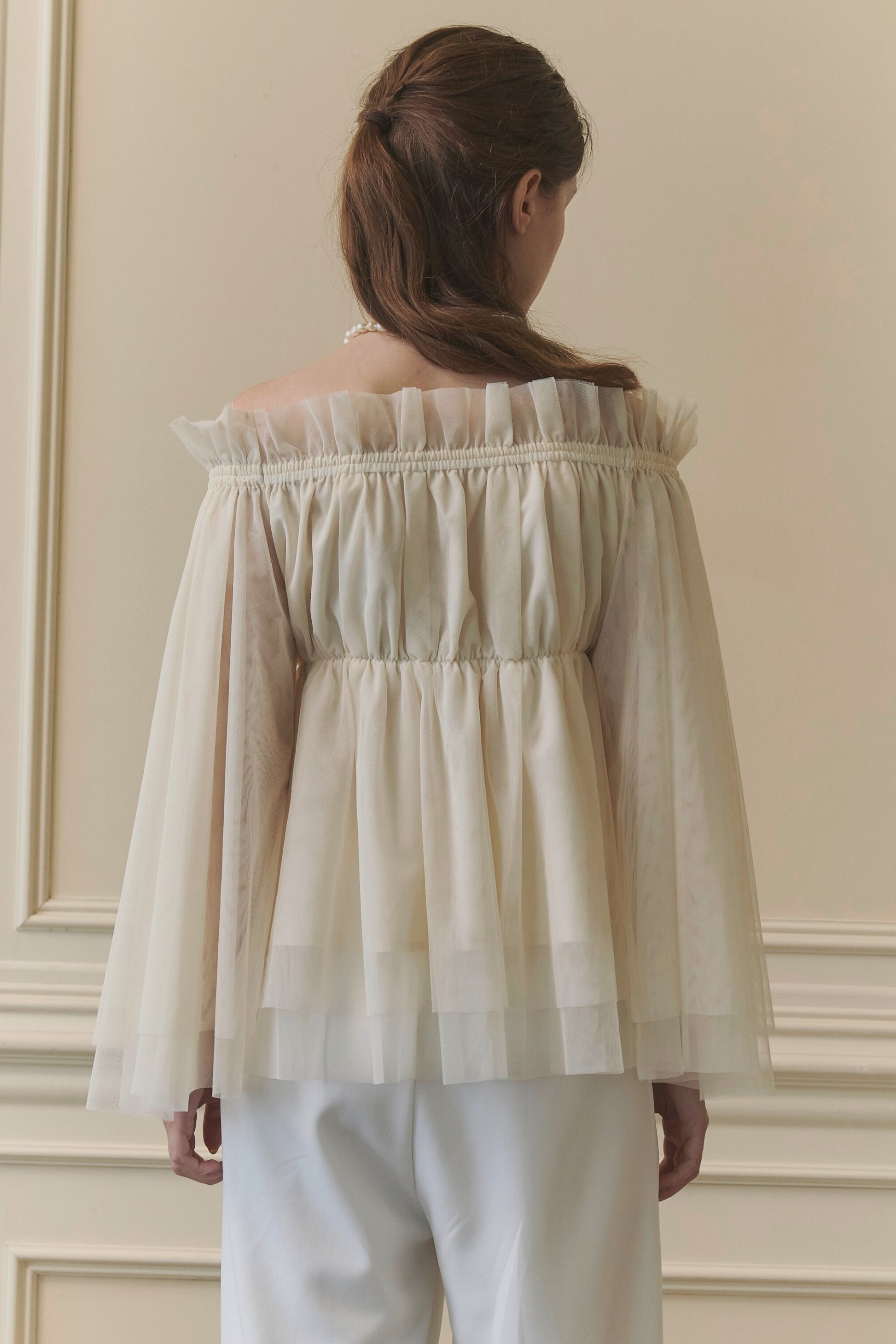 Tulle  peplum blouse